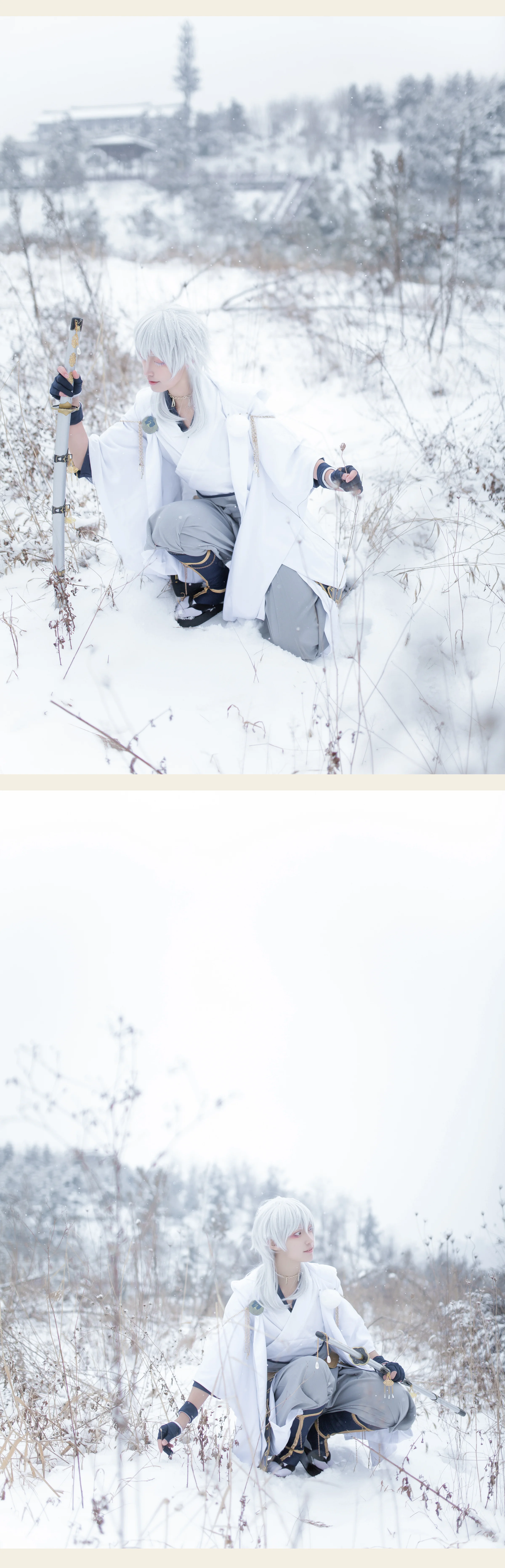 刀剑乱舞 雪景鹤球COS写真