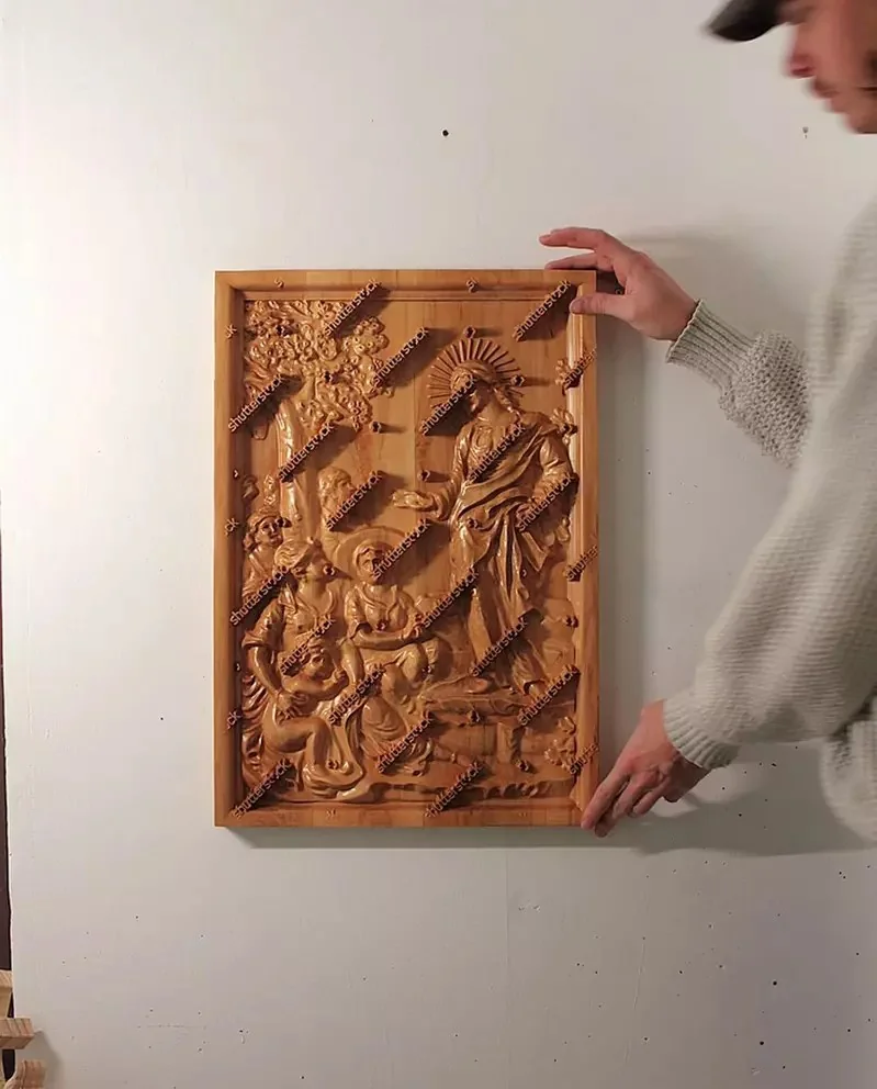 荷蘭藝術家創作的《浮水印木雕》看上去就跟素材網站的圖庫作品一模一樣｜高清图片集