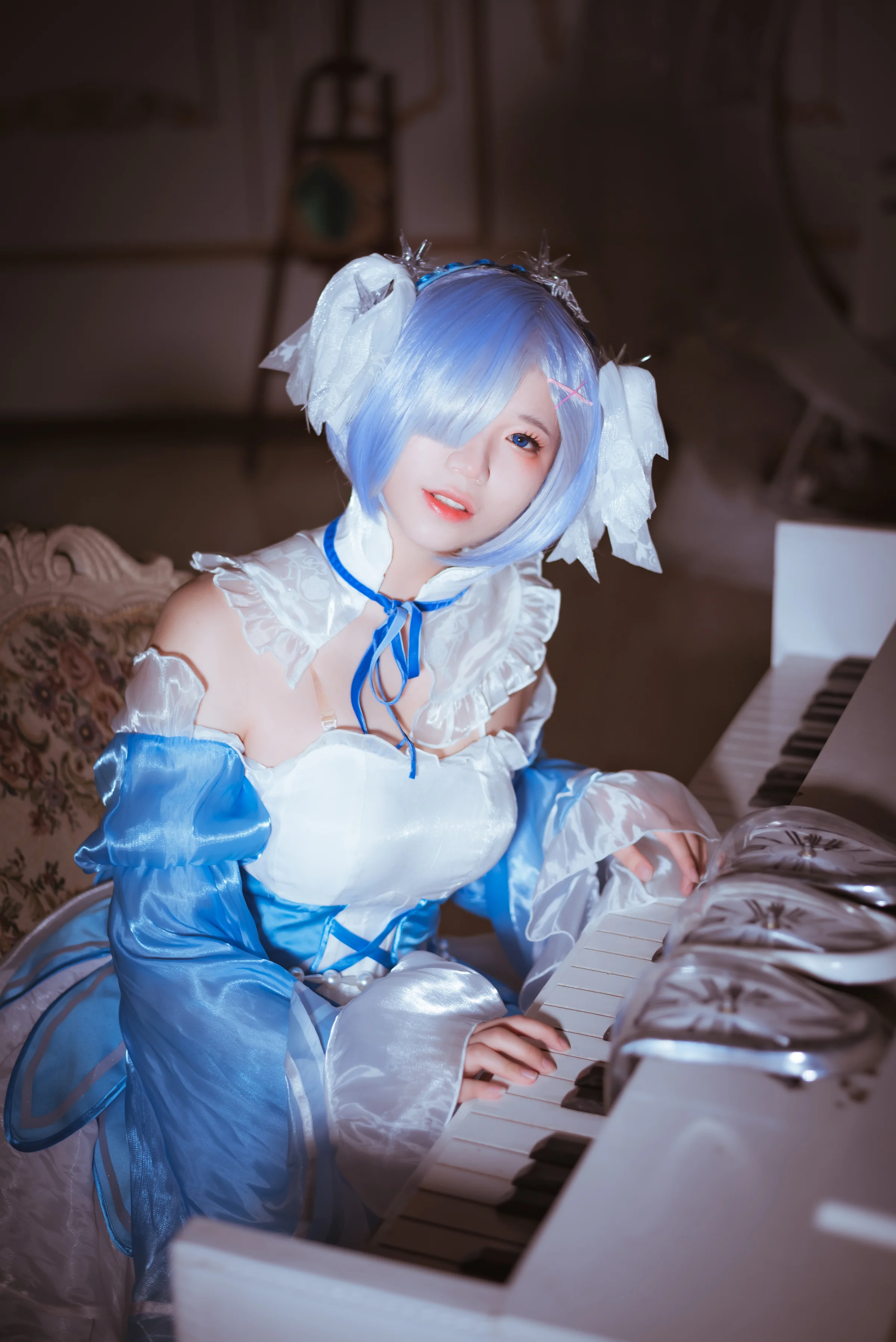 从零开始的异世界蕾姆的冰晶礼服COS写真
