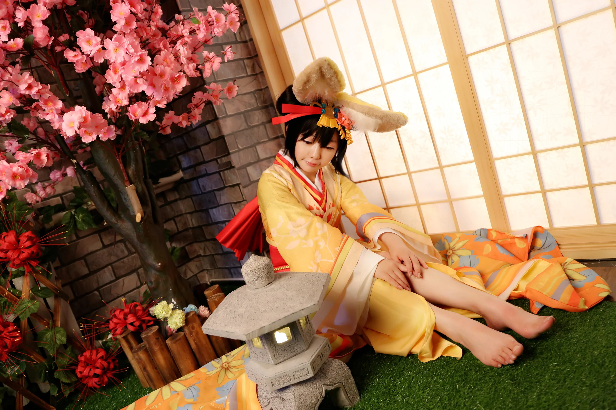 阴阳师山兔稚兔童心COS写真