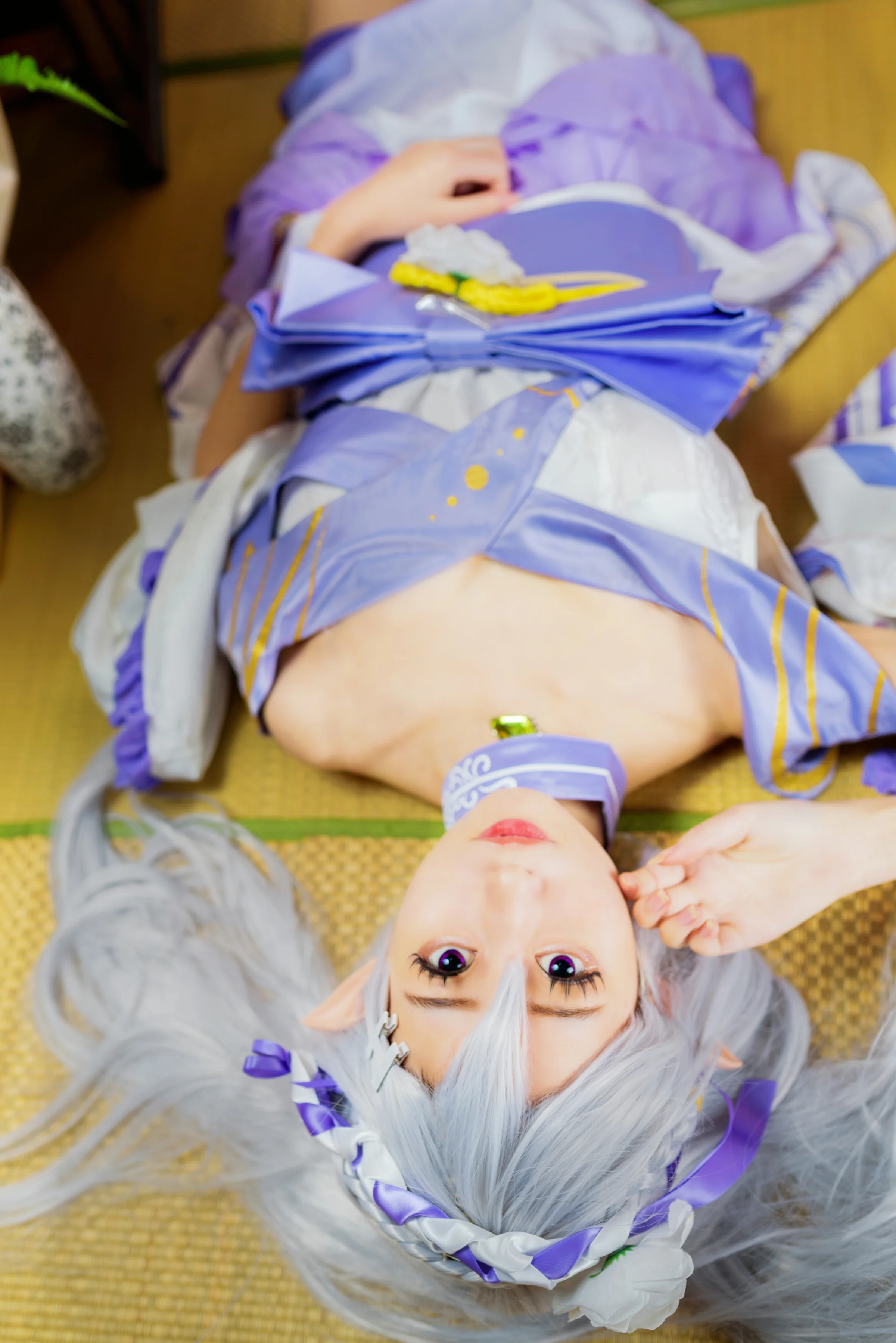 <从零开始的异世界>艾米莉亚妖精祭奠和服COS写真