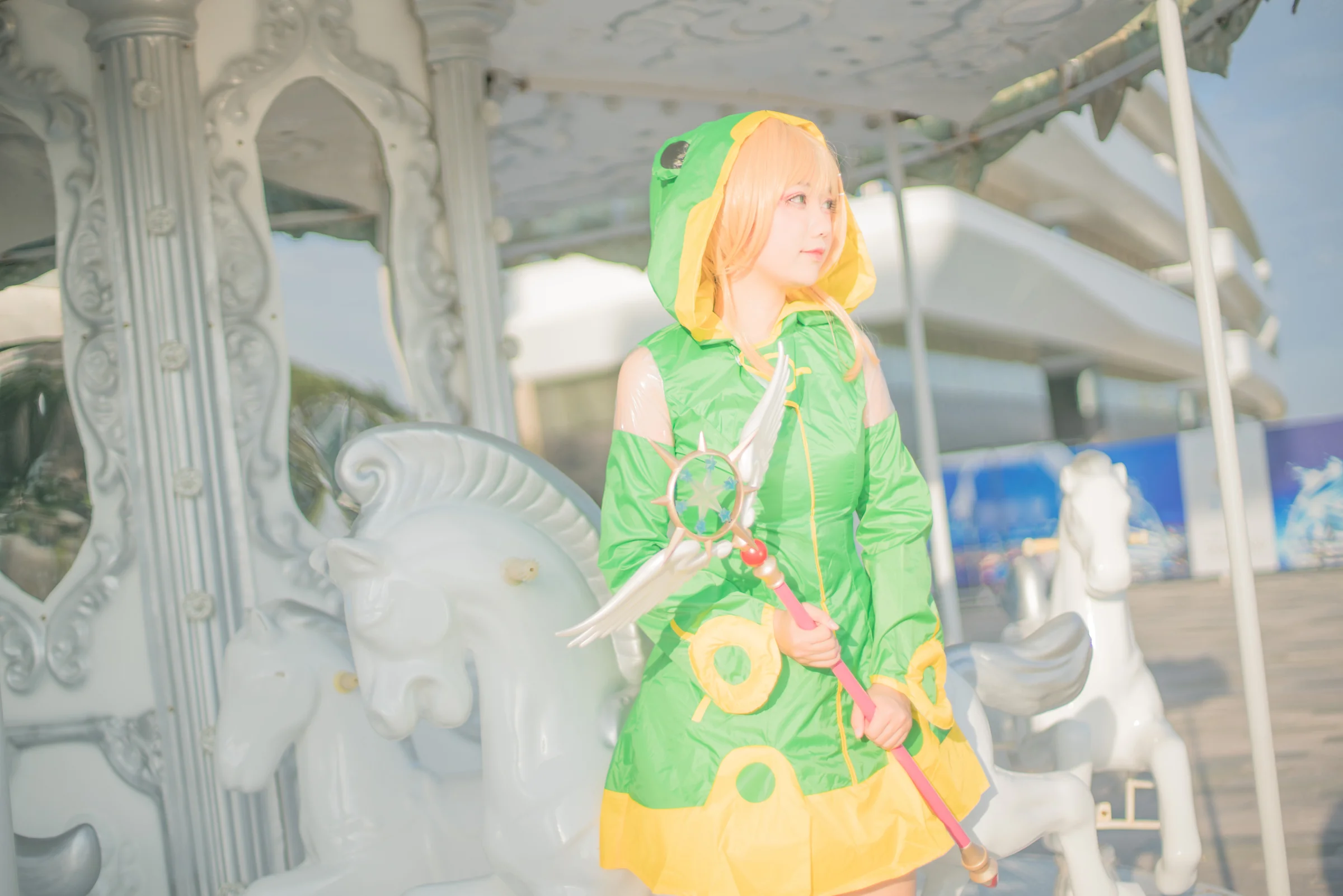 小樱青蛙战斗服COS写真
