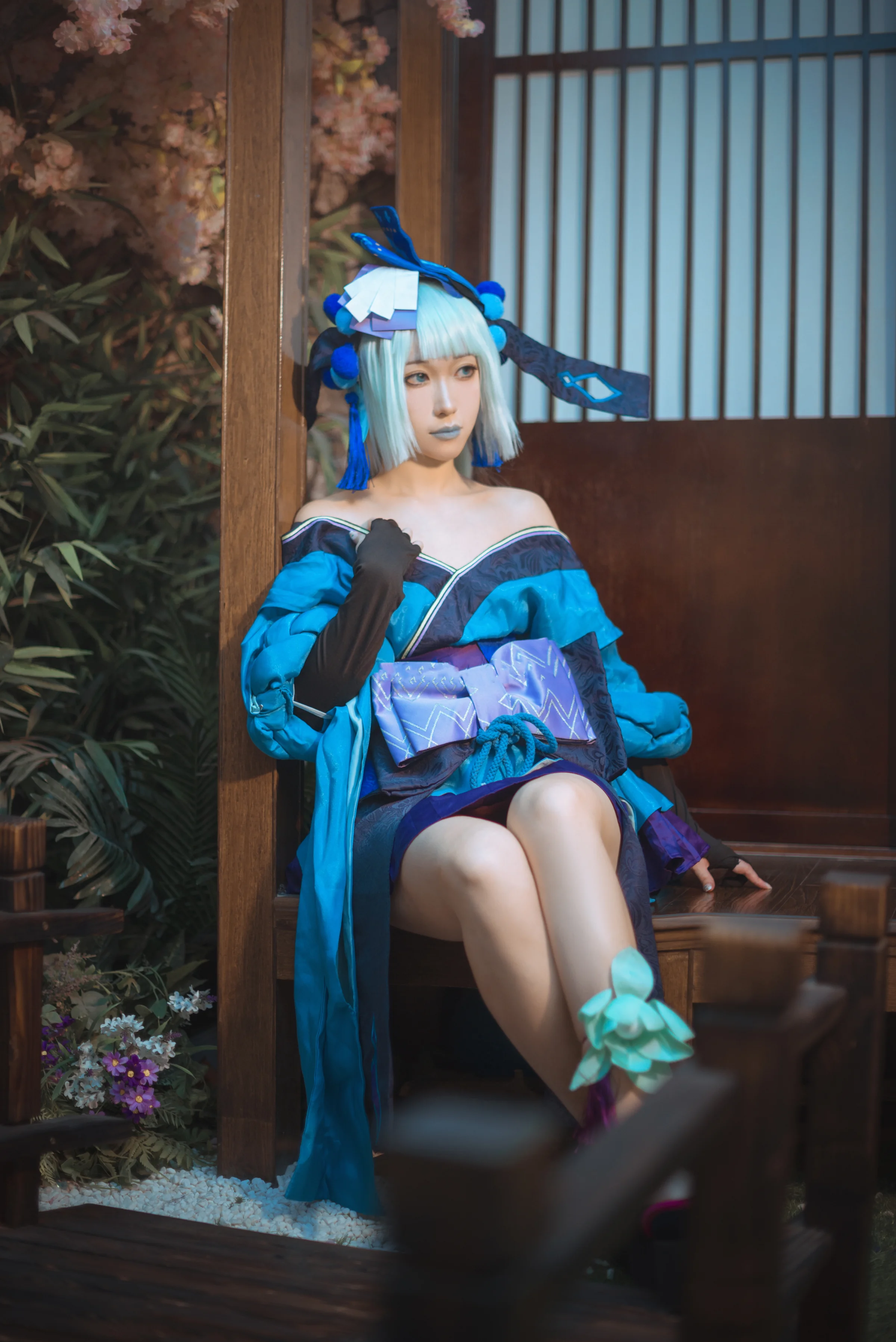 《阴阳师》青行灯COS写真