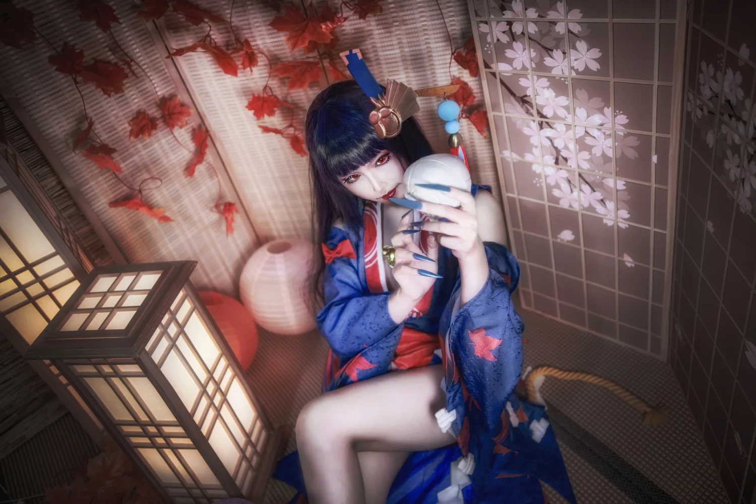 阴阳师 鬼女红叶未觉醒COS写真