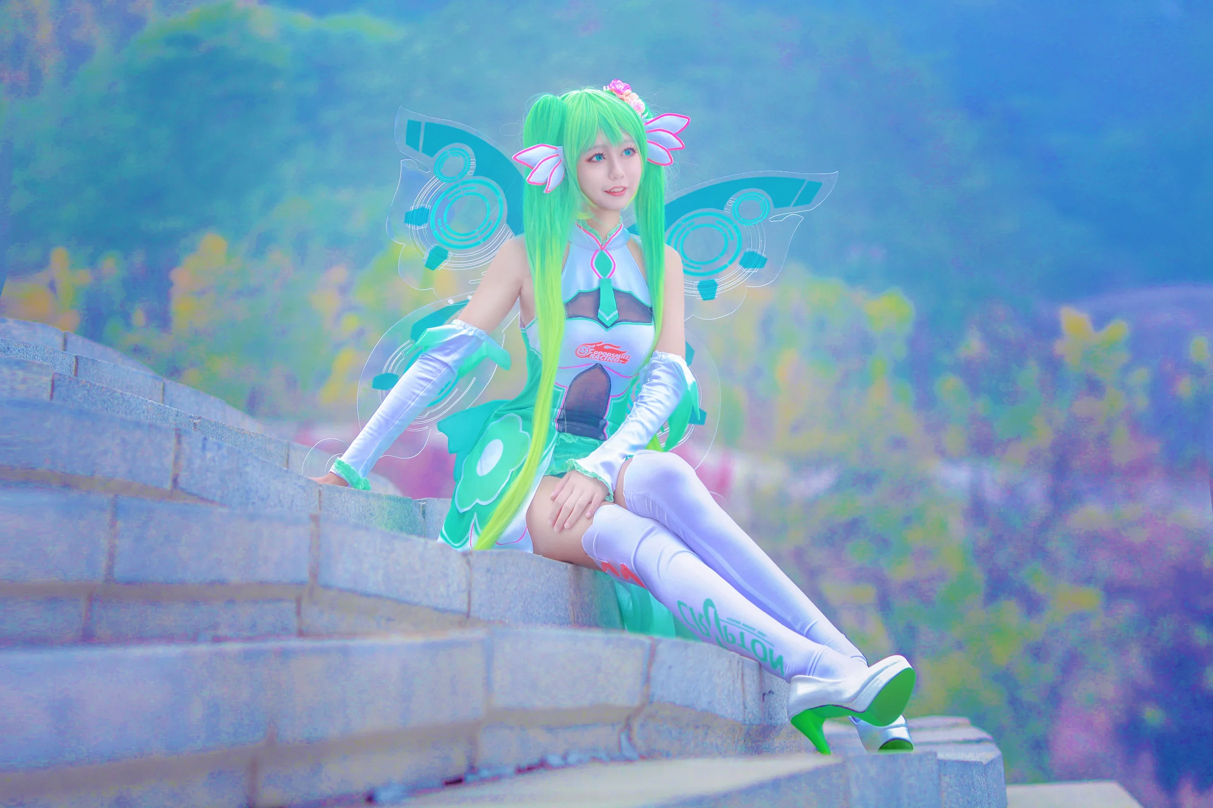 MIKU赛车娘COS写真