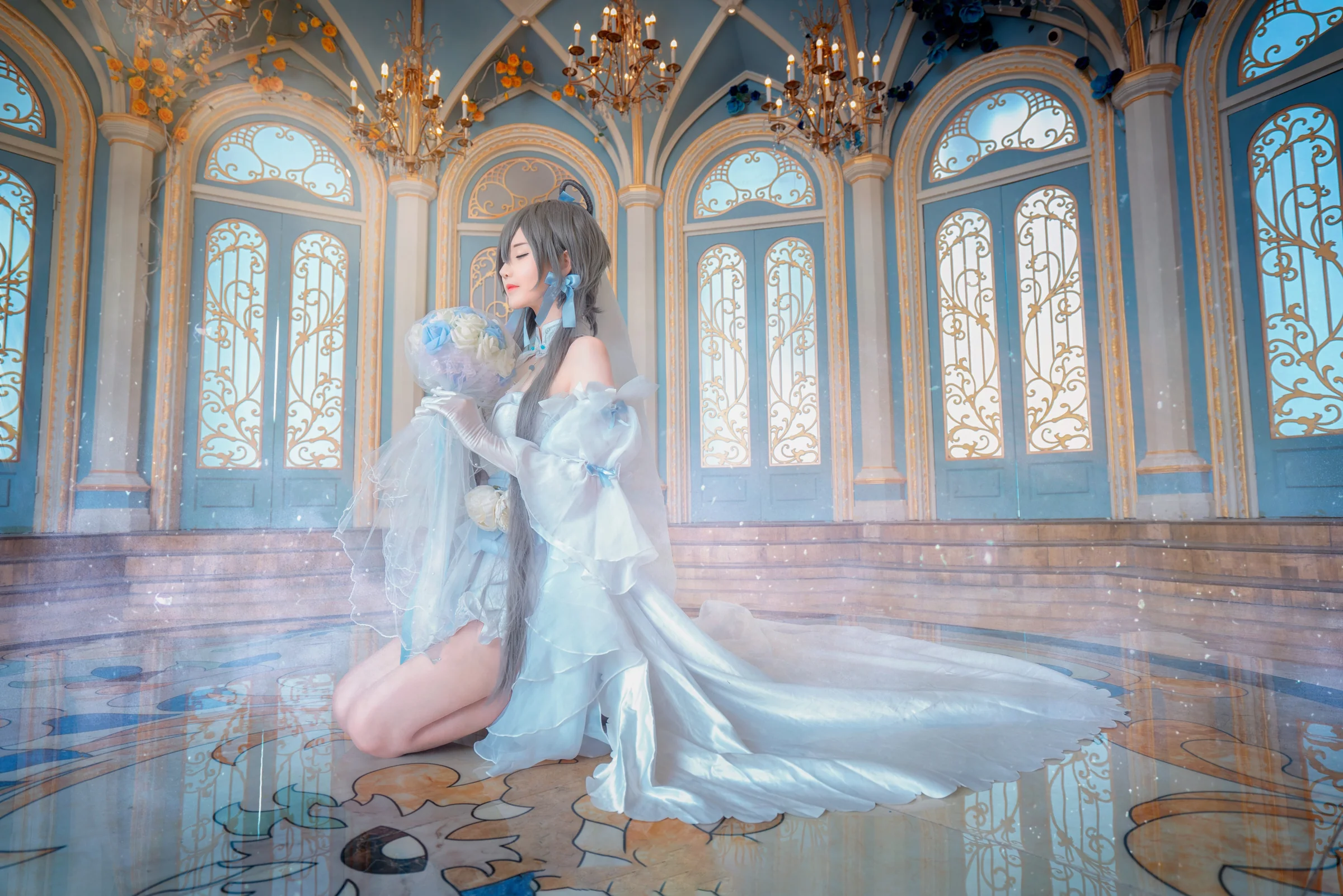 洛天依花嫁COS写真，超可爱