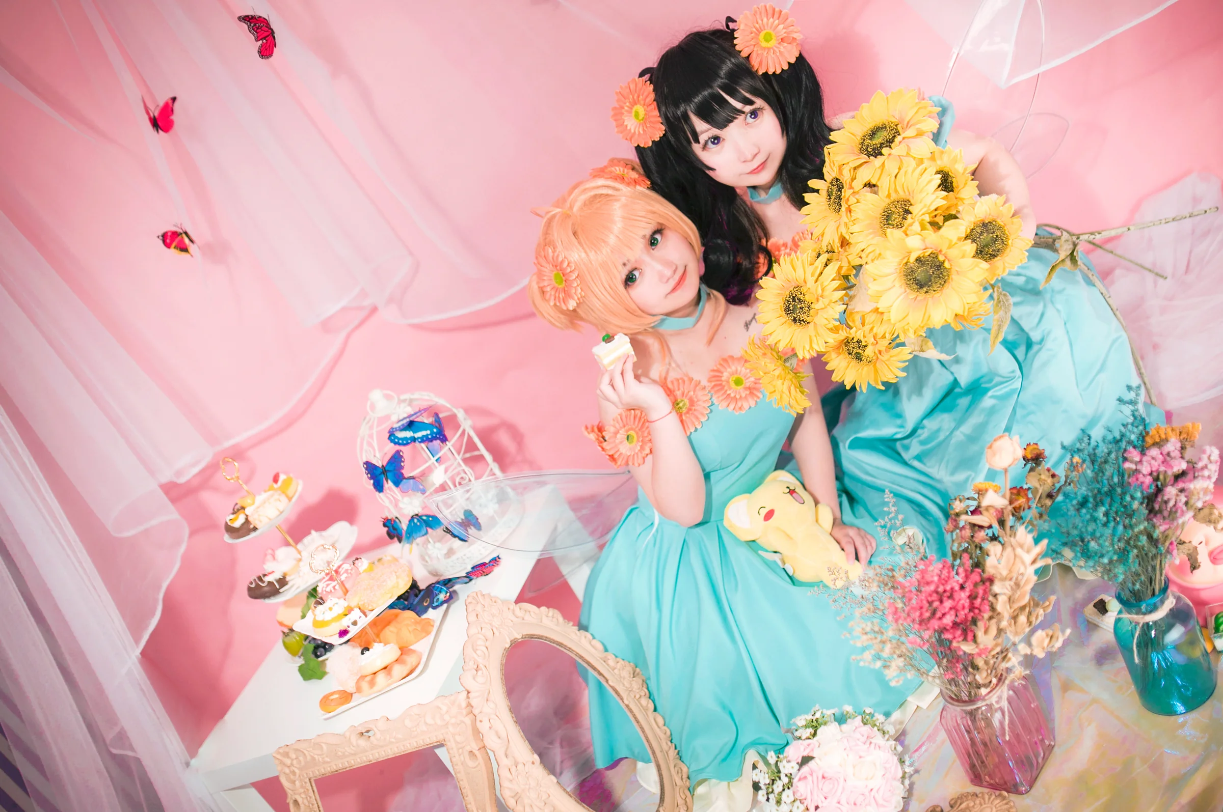 【 魔卡少女樱】向日葵插画知樱COS写真
