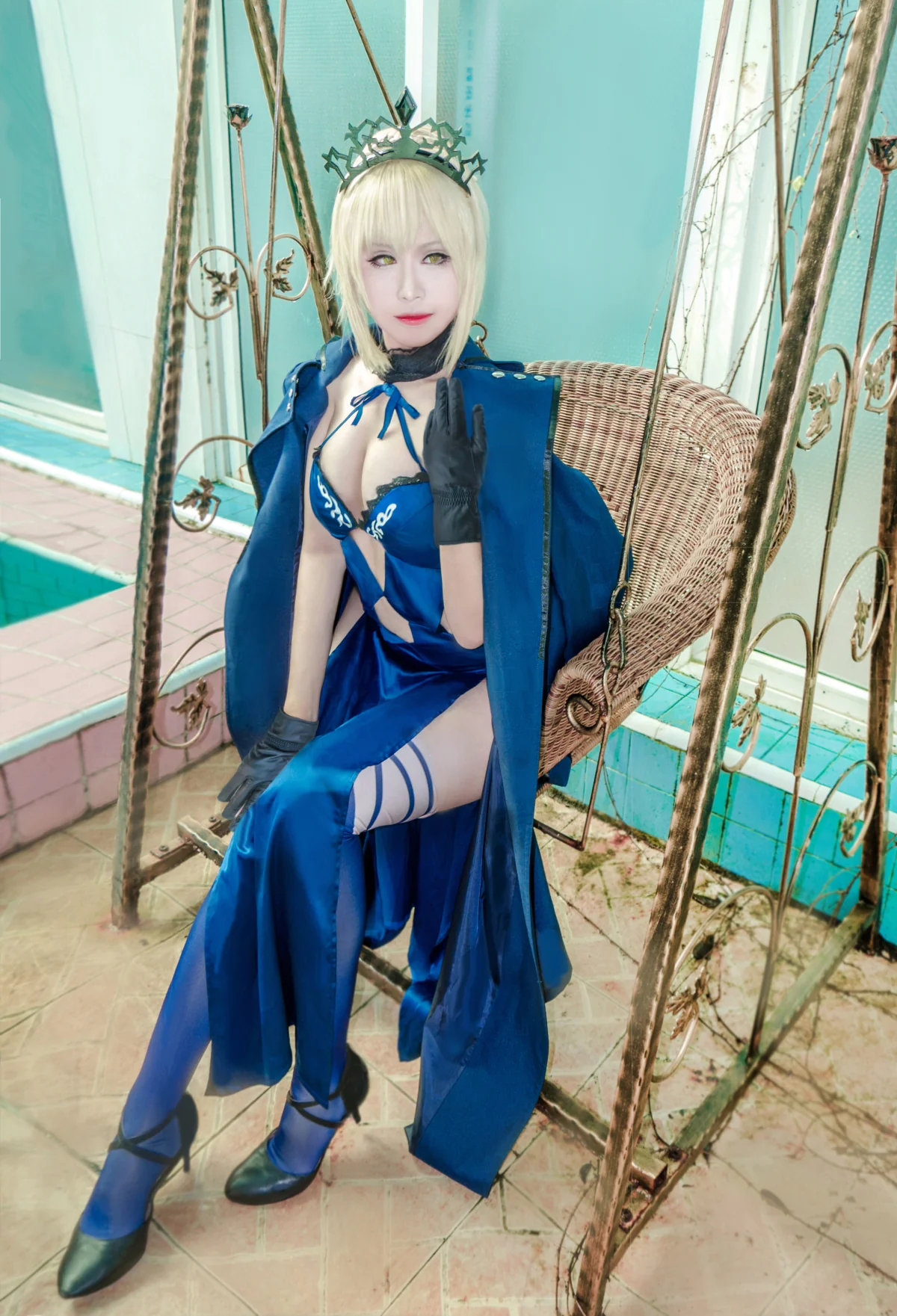 Fate/GrandOrder 黑saber COS写真