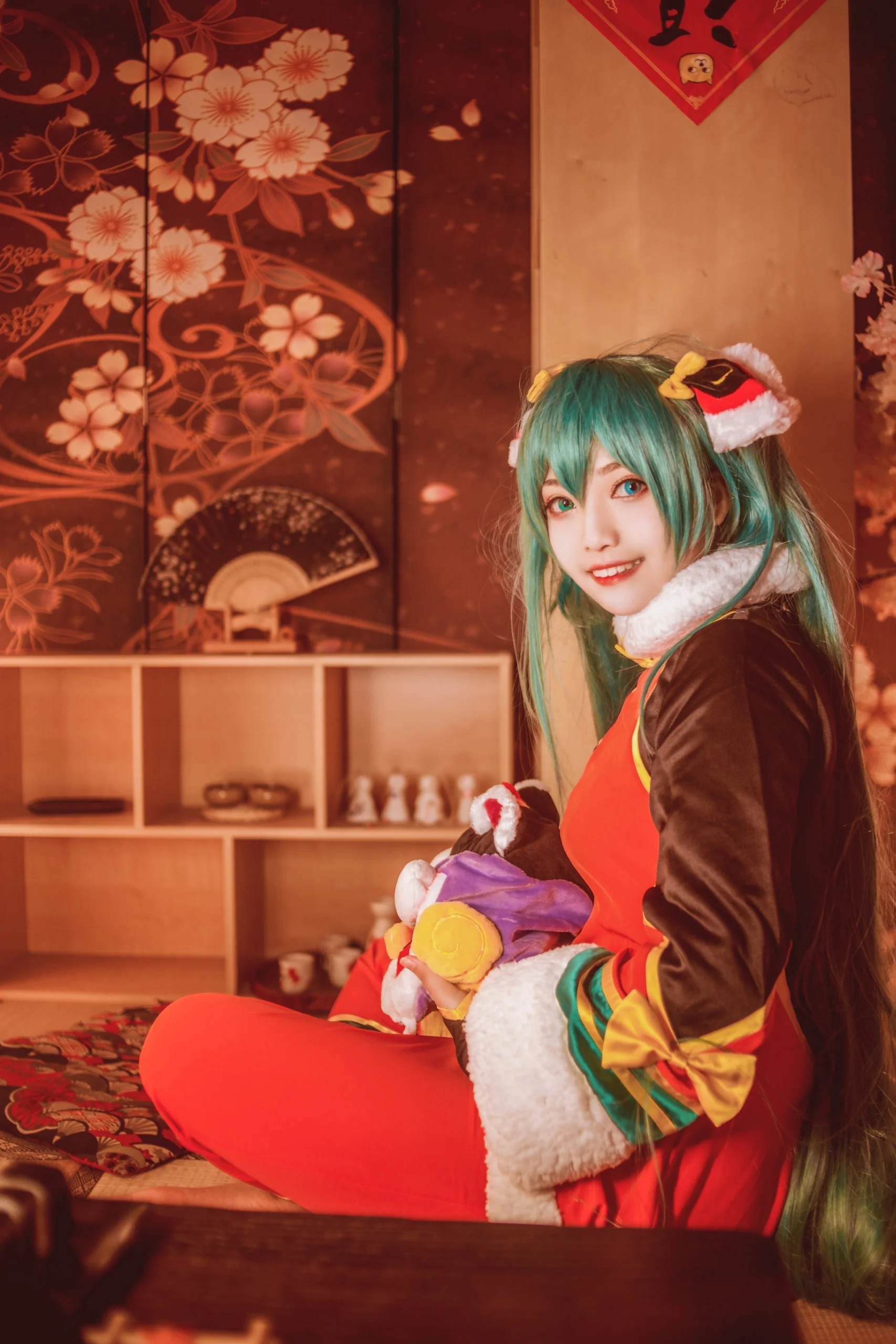 初音未来 新年舞狮COS写真