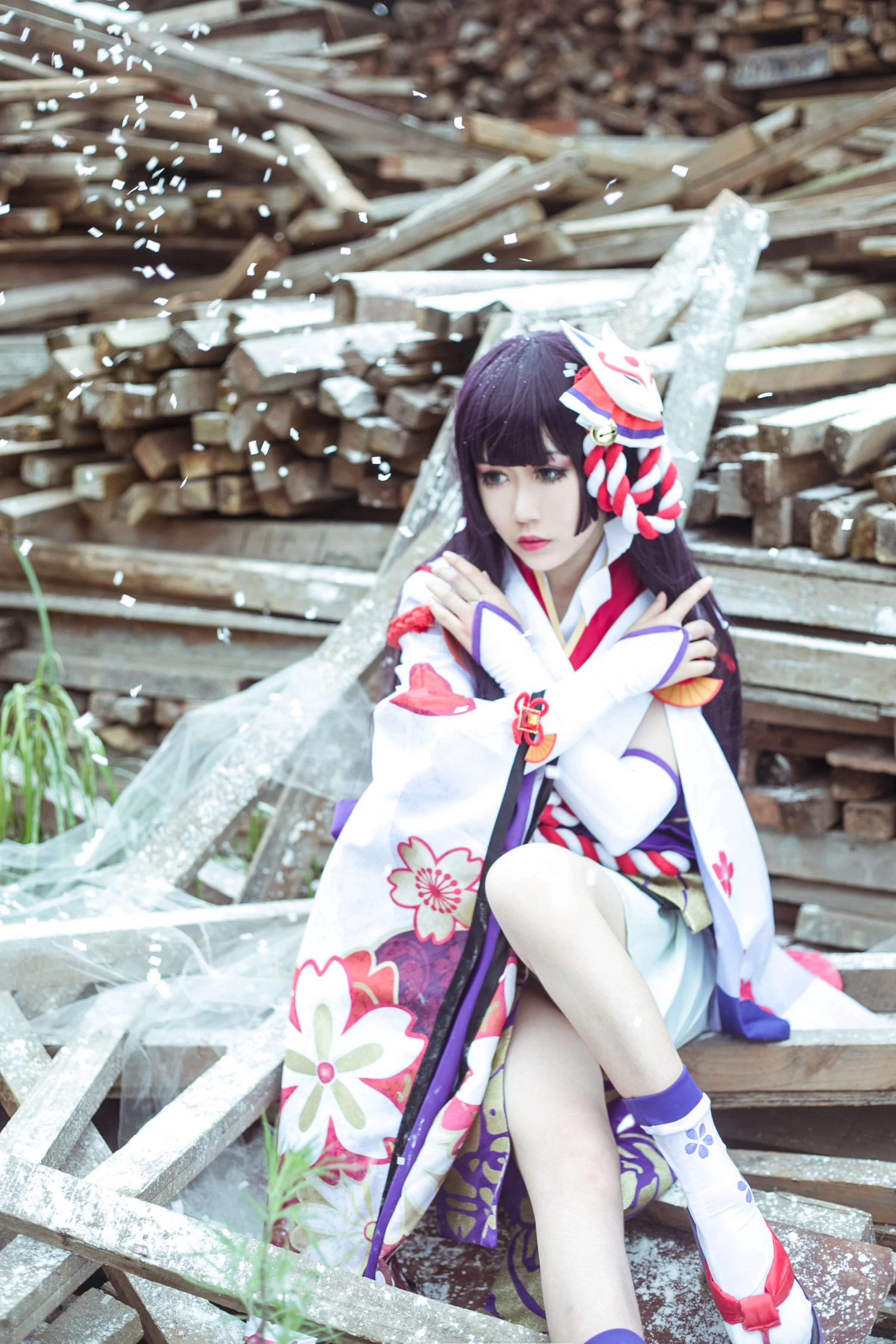 【阴阳师雪女】残雪COS写真