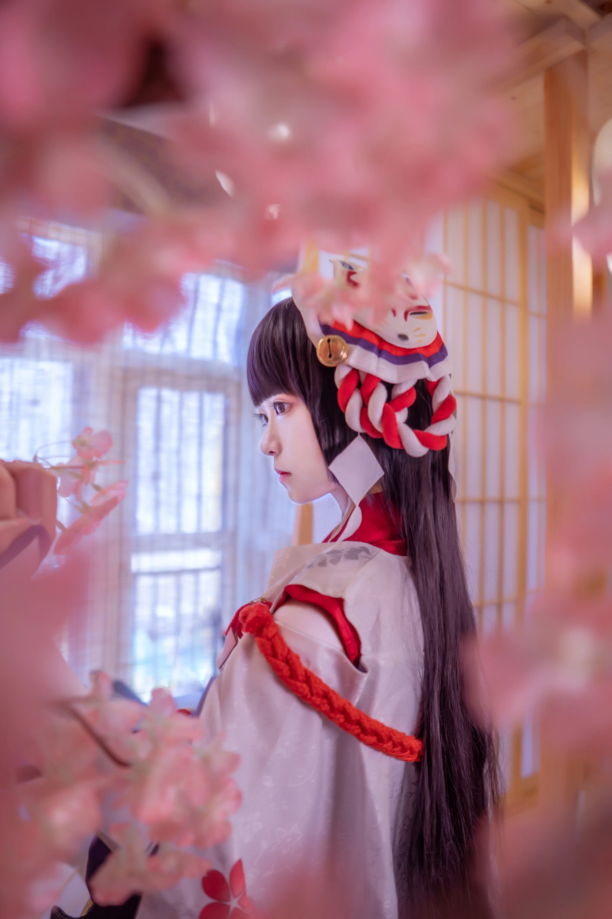 《阴阳师》雪女月见之樱COS写真