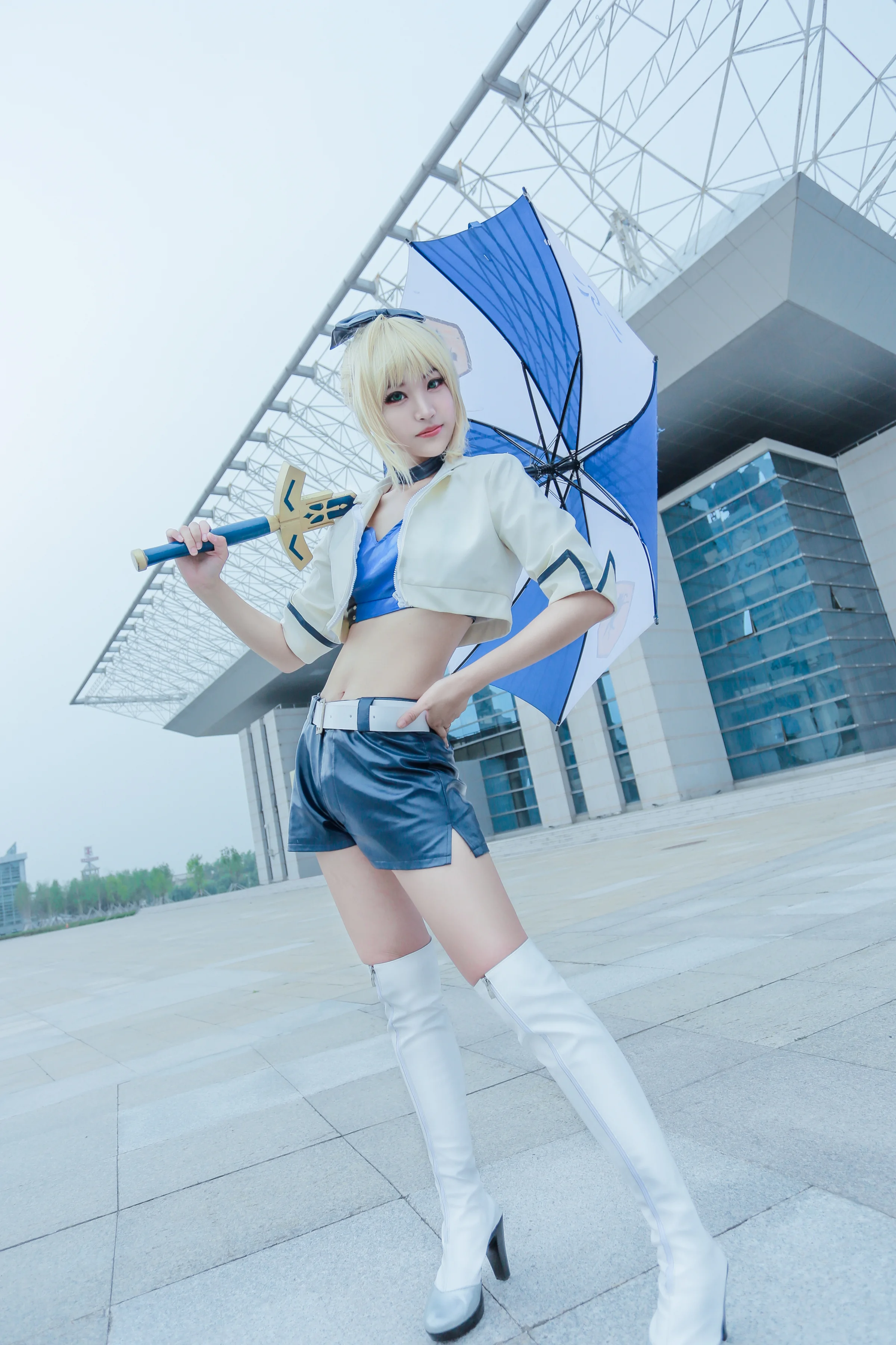 fate saber 赛车娘COS写真