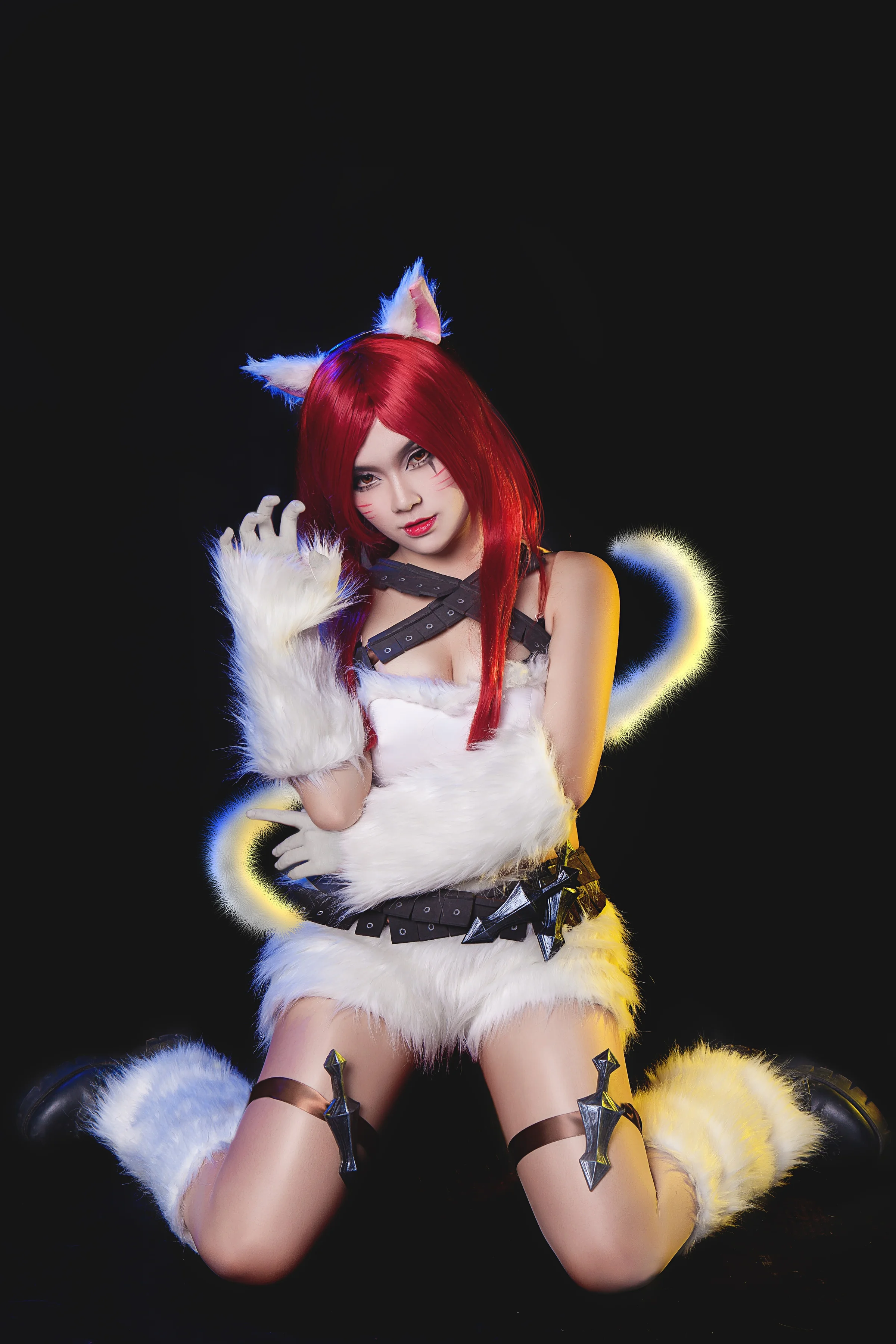 英雄联盟·卡特琳娜·暗夜猫女COS写真