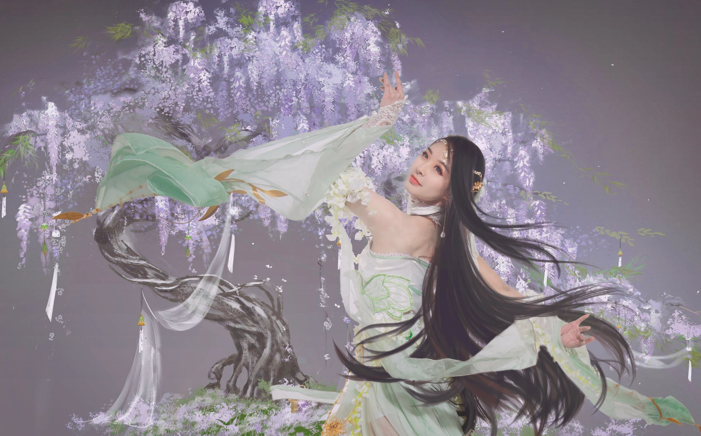 心王·陌上花COS写真陌上人如玉，花开世无双