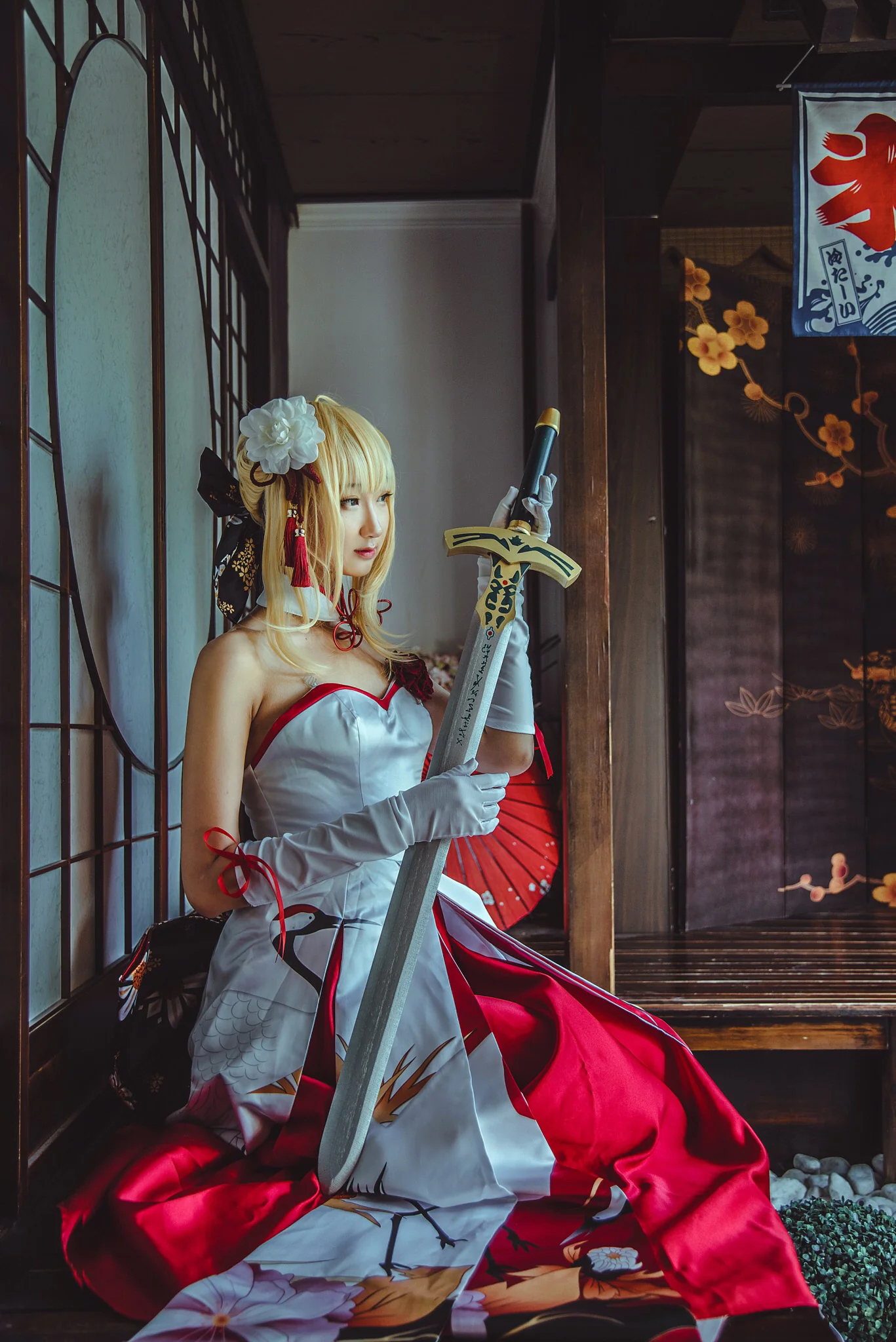 saber 仙鹤礼服COS写真