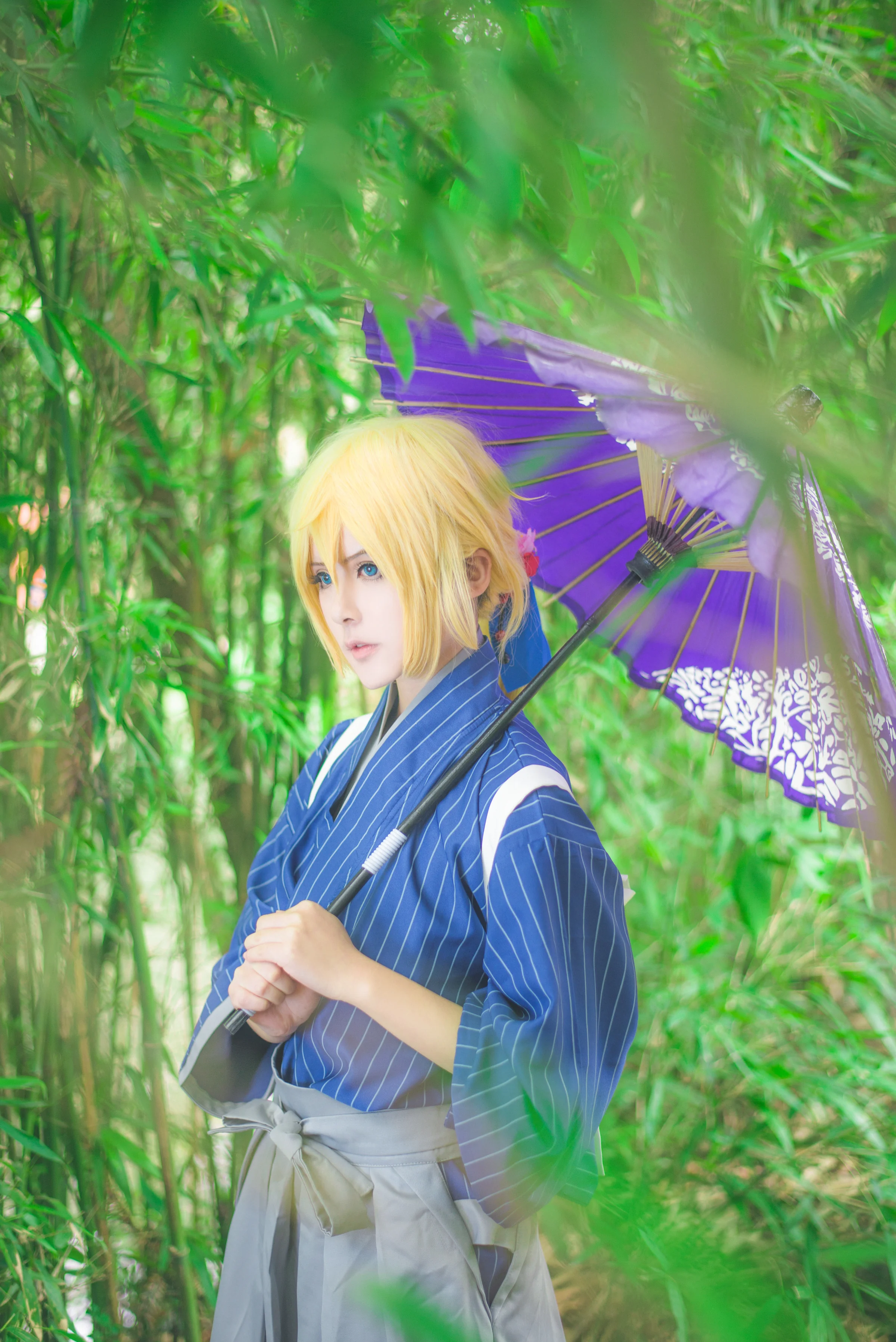 VOCALOID镜音连花色衣手办COS写真