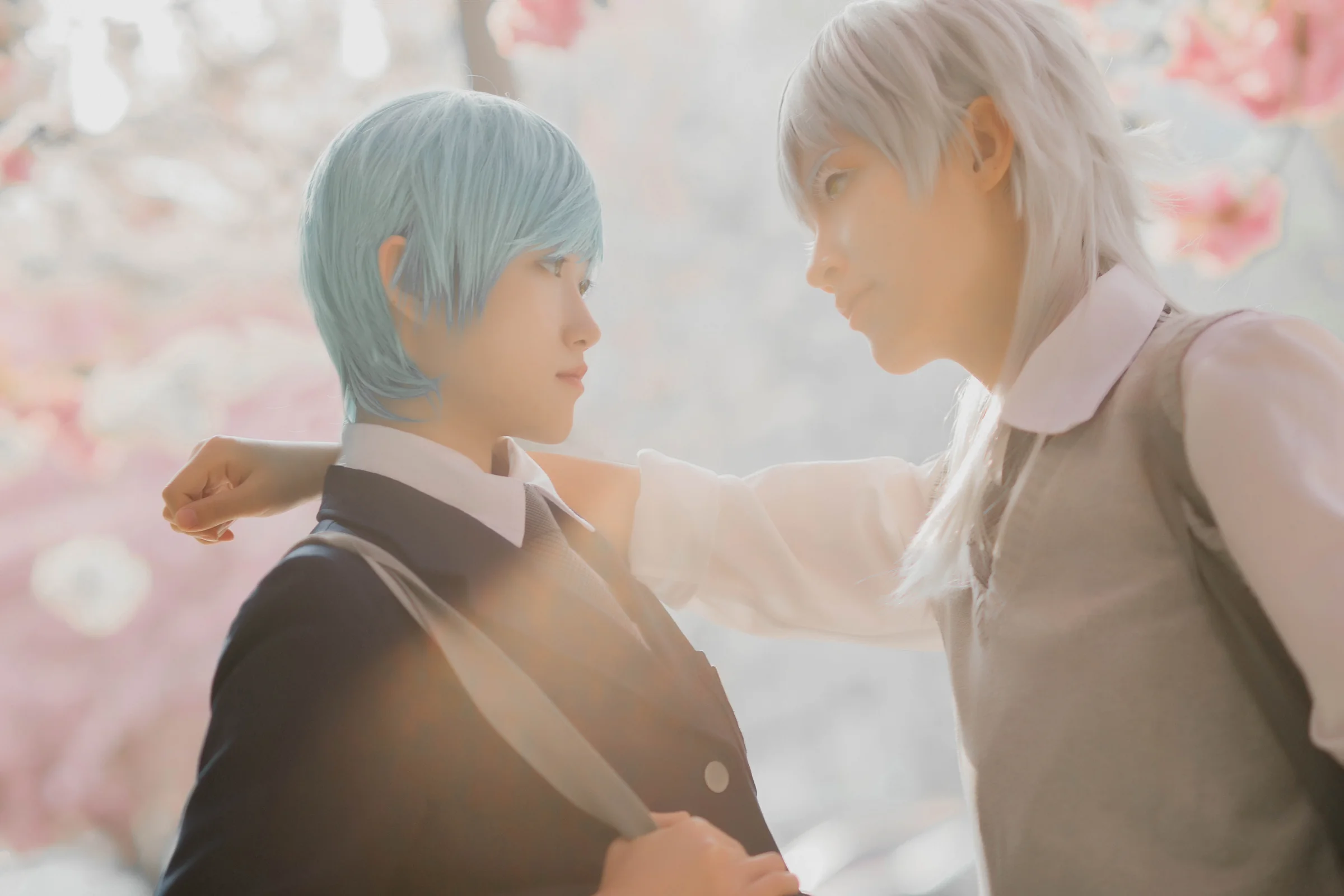 COS写真正片 刀剑乱舞鹤一期制服私设 樱花满开