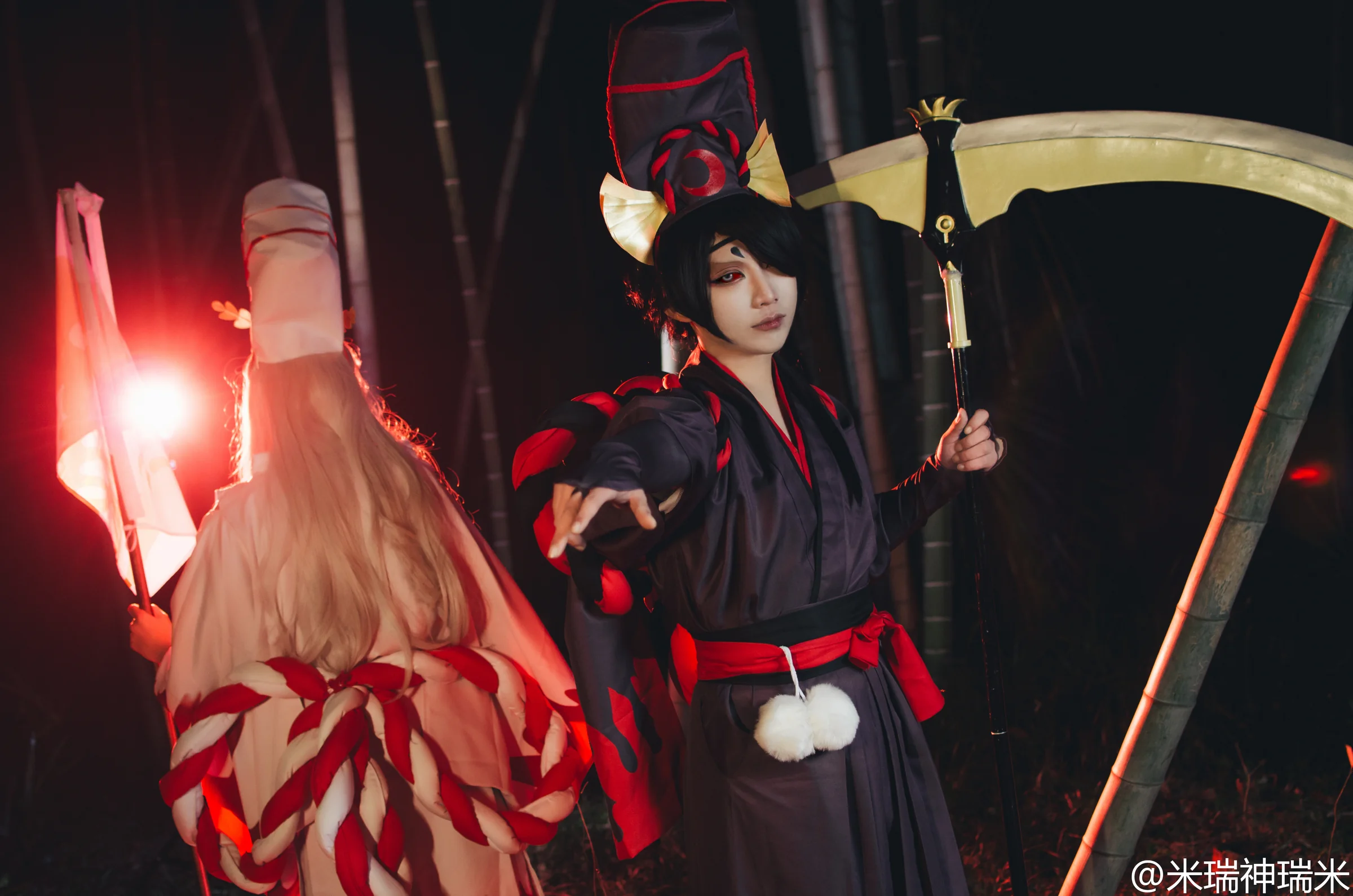阴阳师鬼使黑白COS写真