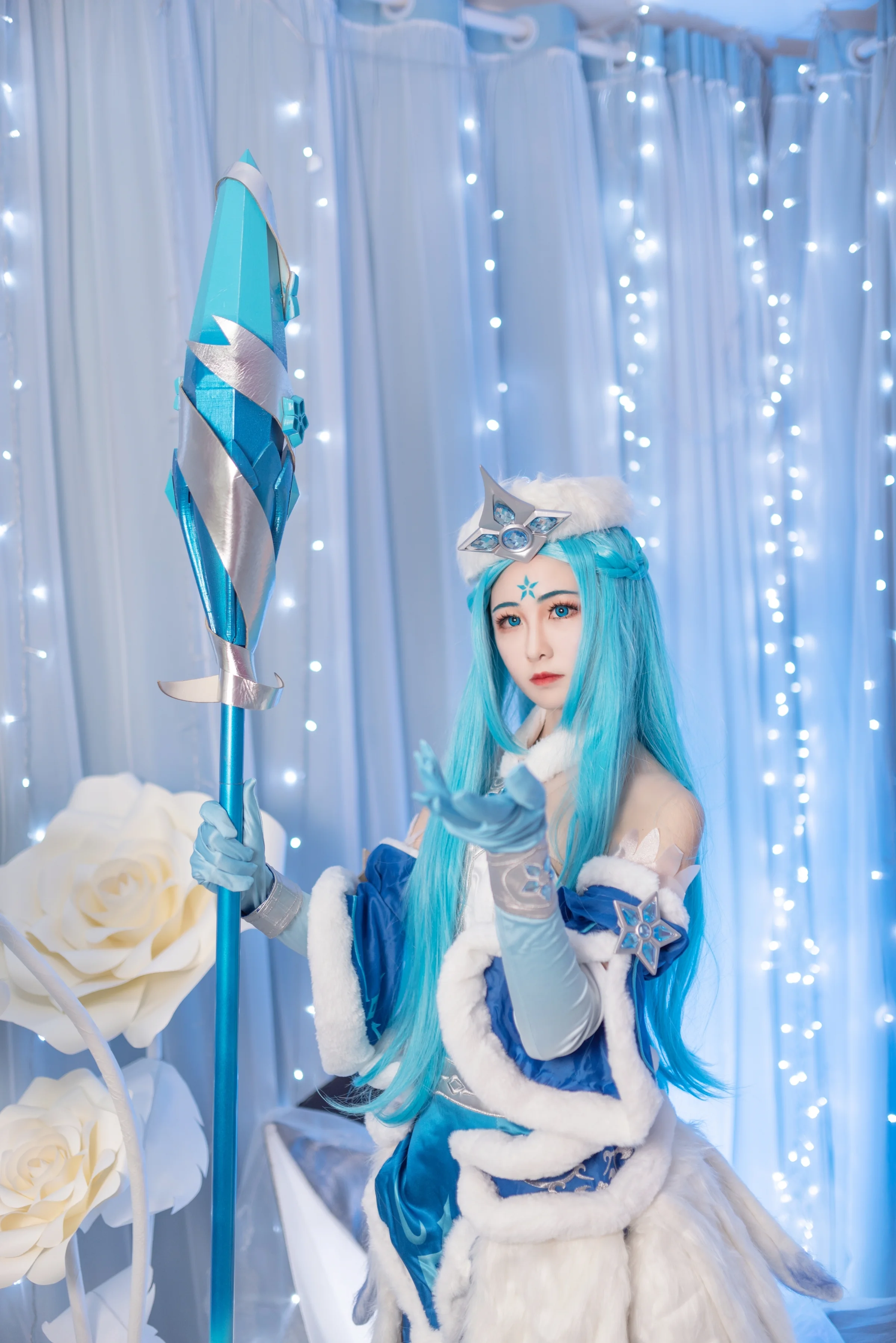 王者荣耀王昭君原皮冰雪之华COS写真正片