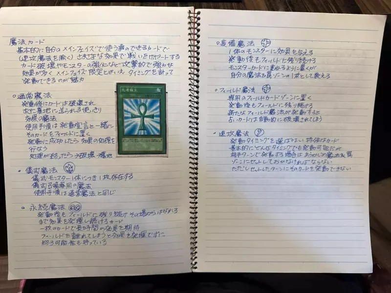 65歲馬麻的《遊戲王筆記》為了想了解小孩的興趣，所以認真研究卡牌規則超用心｜高清图片集