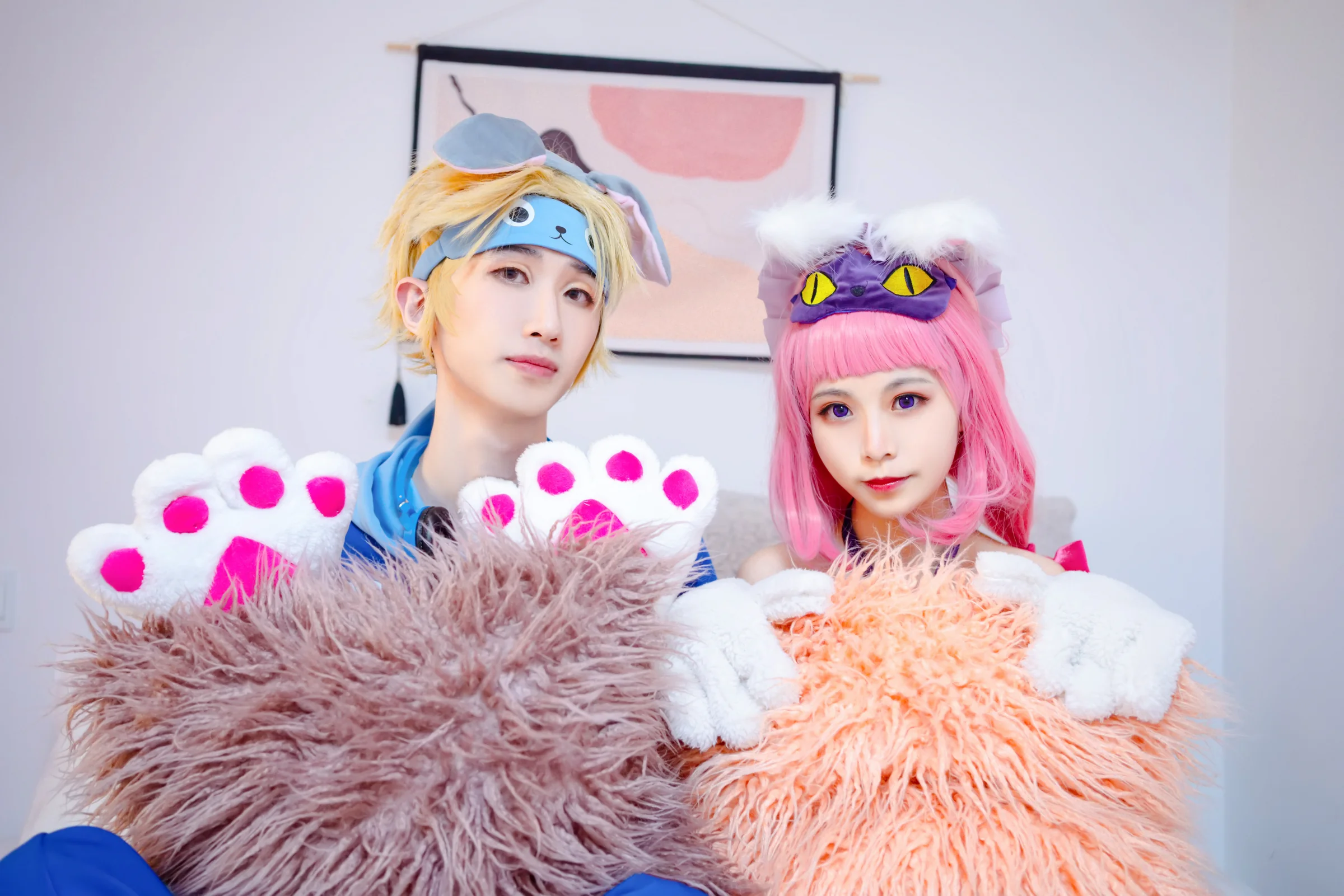 《王者荣耀》孙策×大乔猫狗日记 COS写真