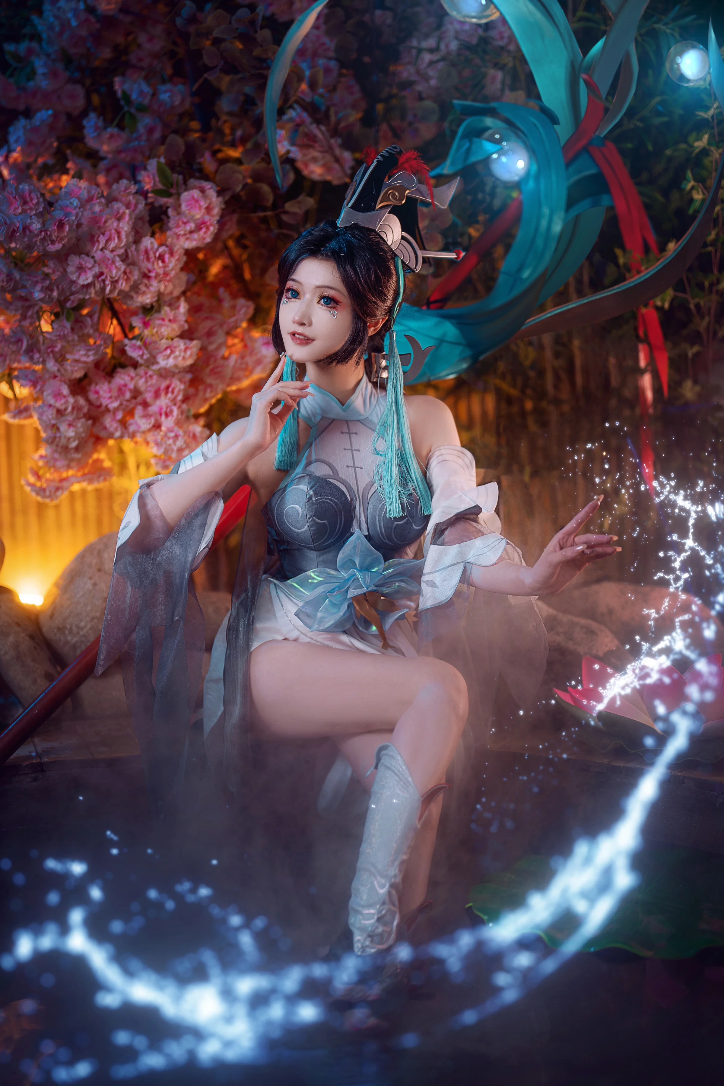 《王者荣耀》大乔白鹤梁神女COS写真