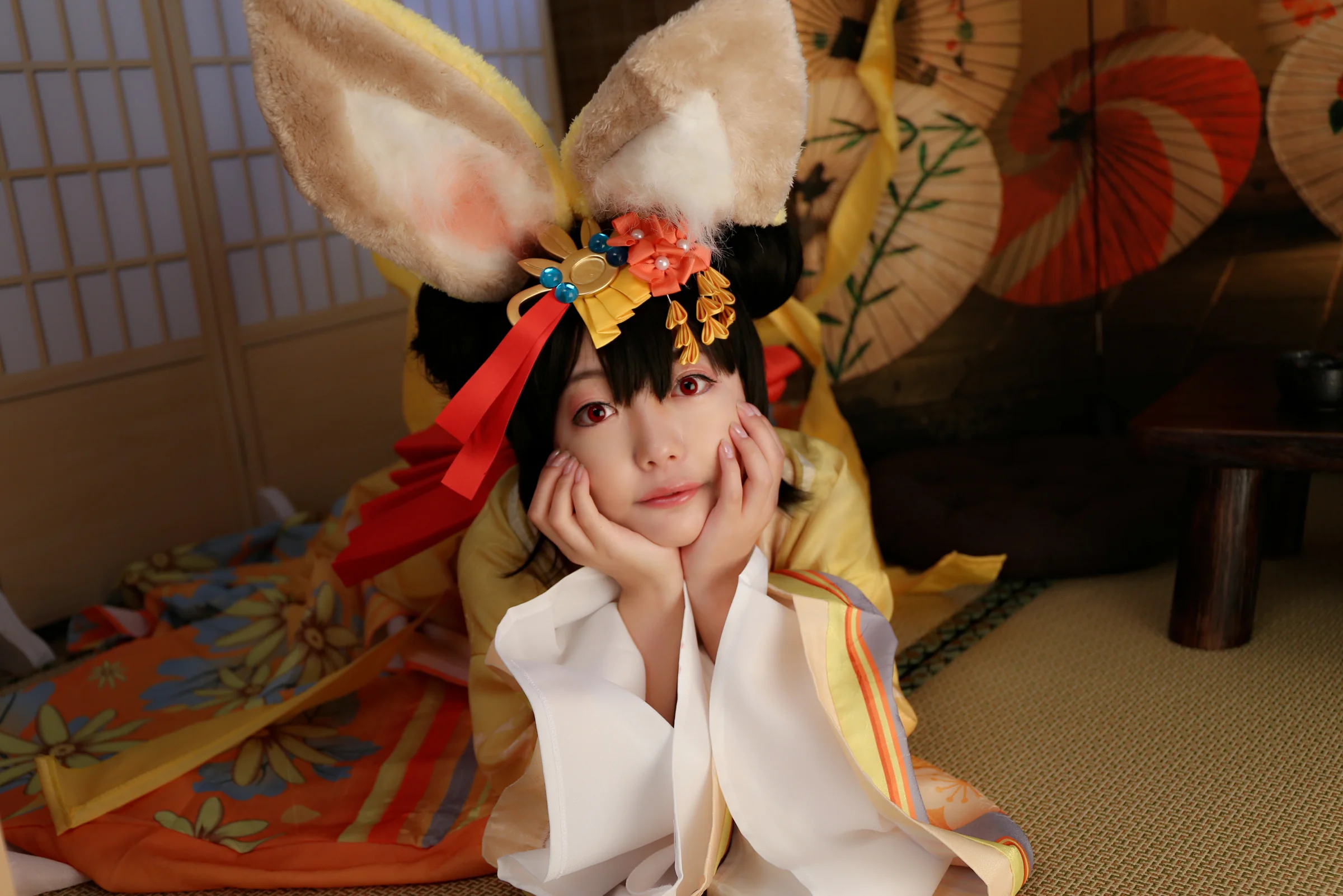 阴阳师山兔稚兔童心COS写真