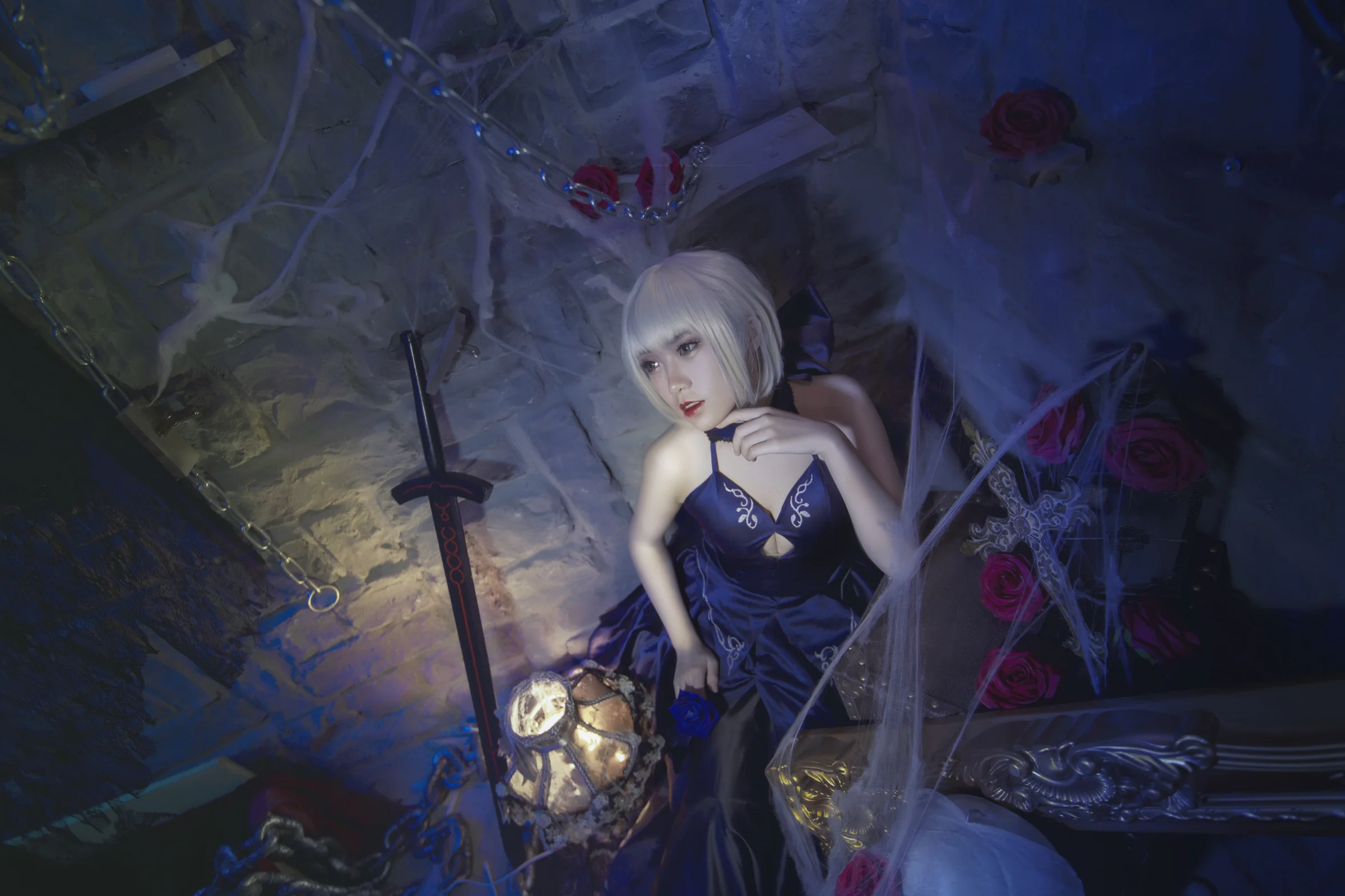 FGO黑saber礼服Ver. COS写真