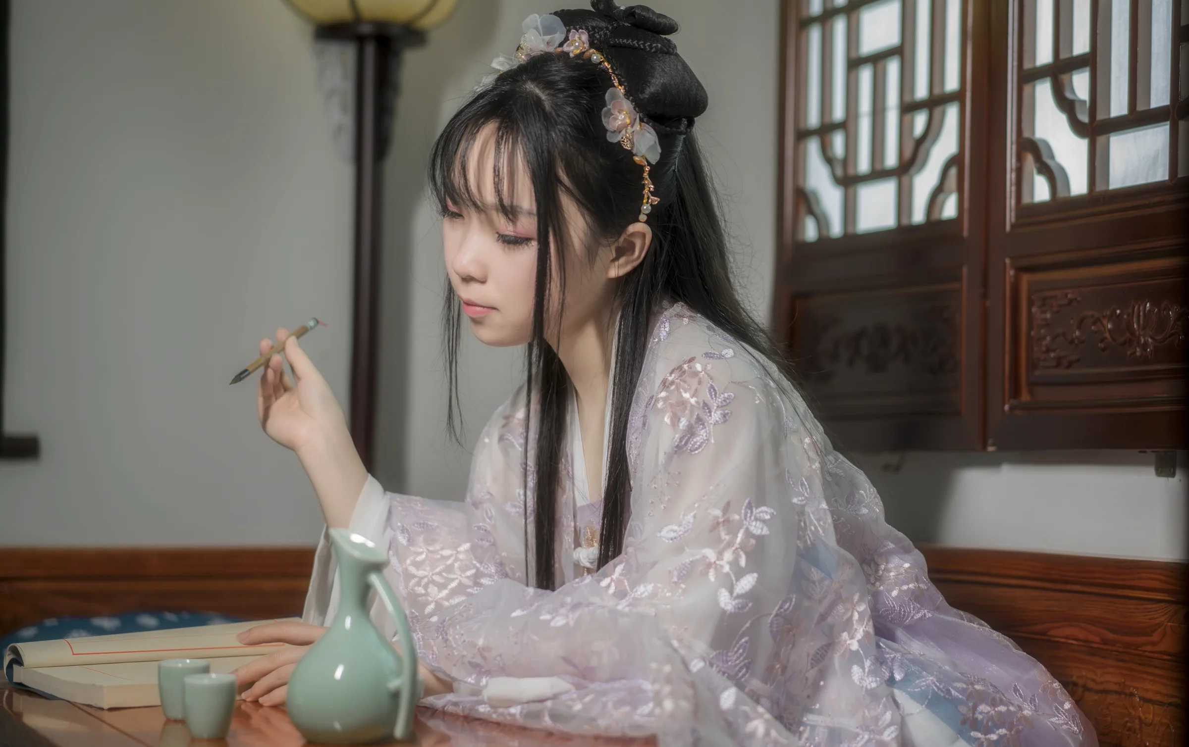 【汉服正片】天青色等烟雨，而我在等你｜高清图片集