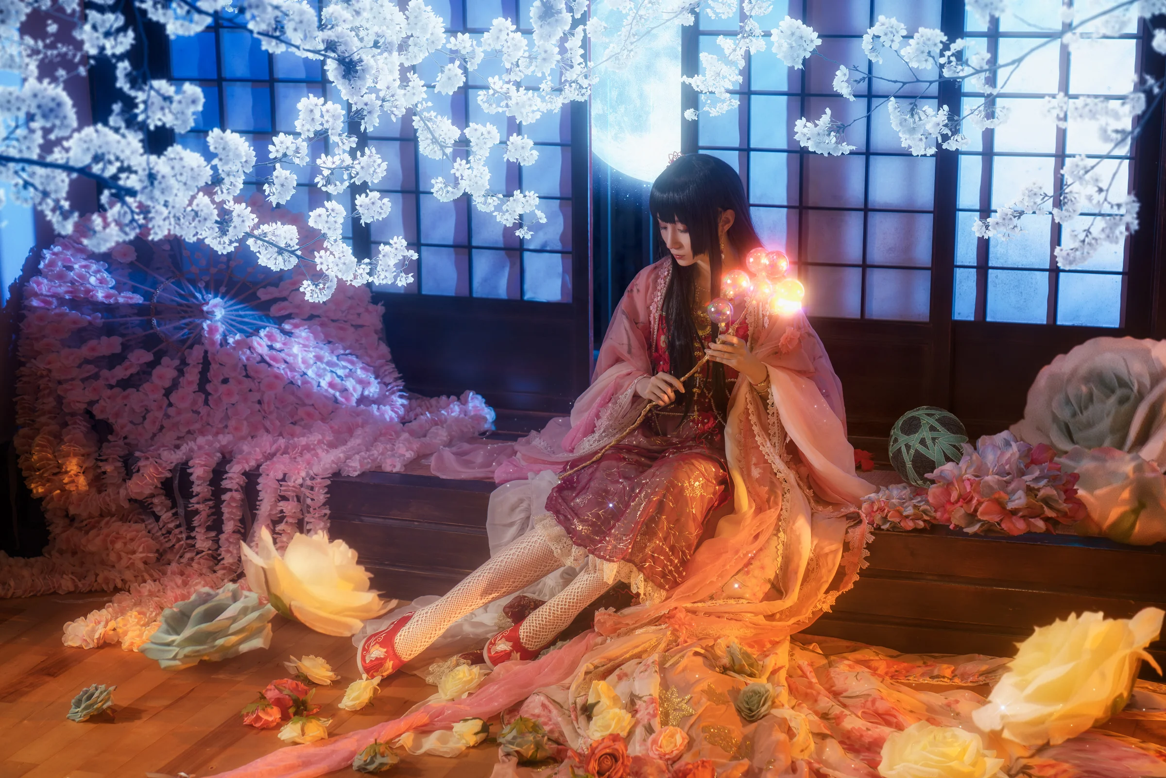 东方project蓬莱山辉夜COS写真