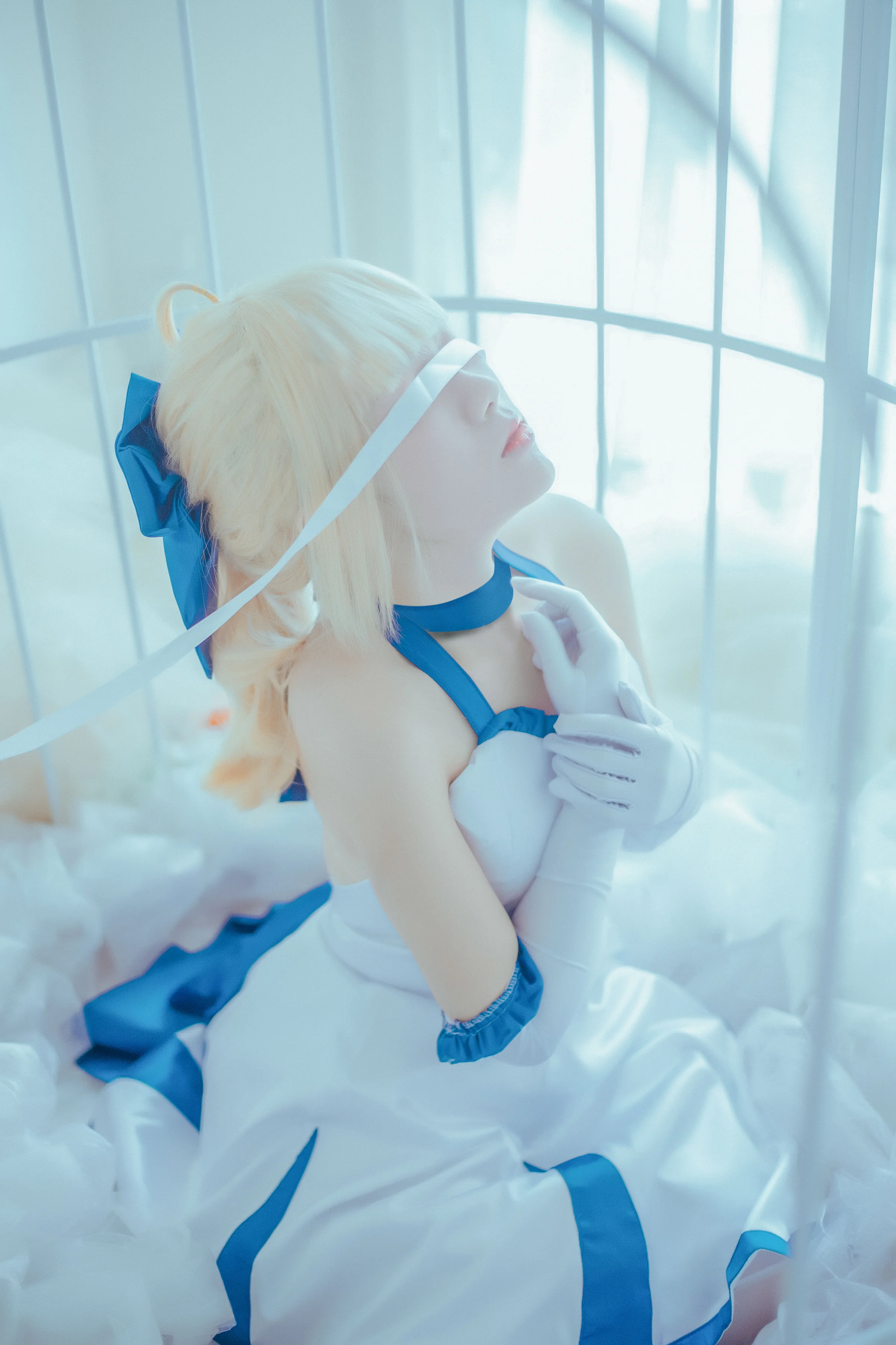 saber lily蓝百合COS写真