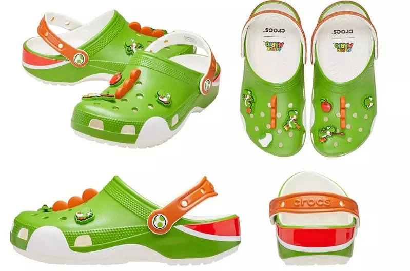 強強聯手《超級瑪利歐xCrocs》推出以「瑪莉歐」、「碧姬公主」、「耀西」、「庫巴」為主題的個性鞋款｜高清图片集