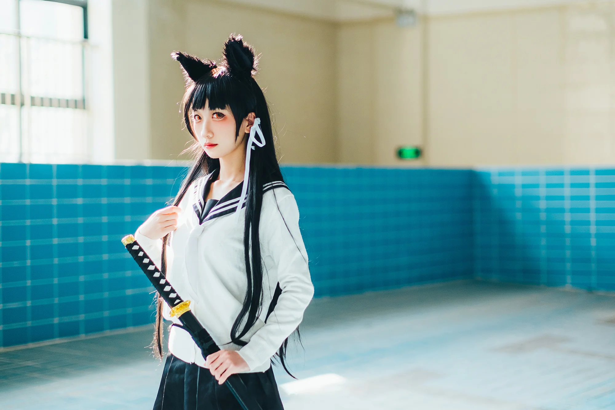 《碧蓝航线》爱宕犬 学园幻想曲 COS写真