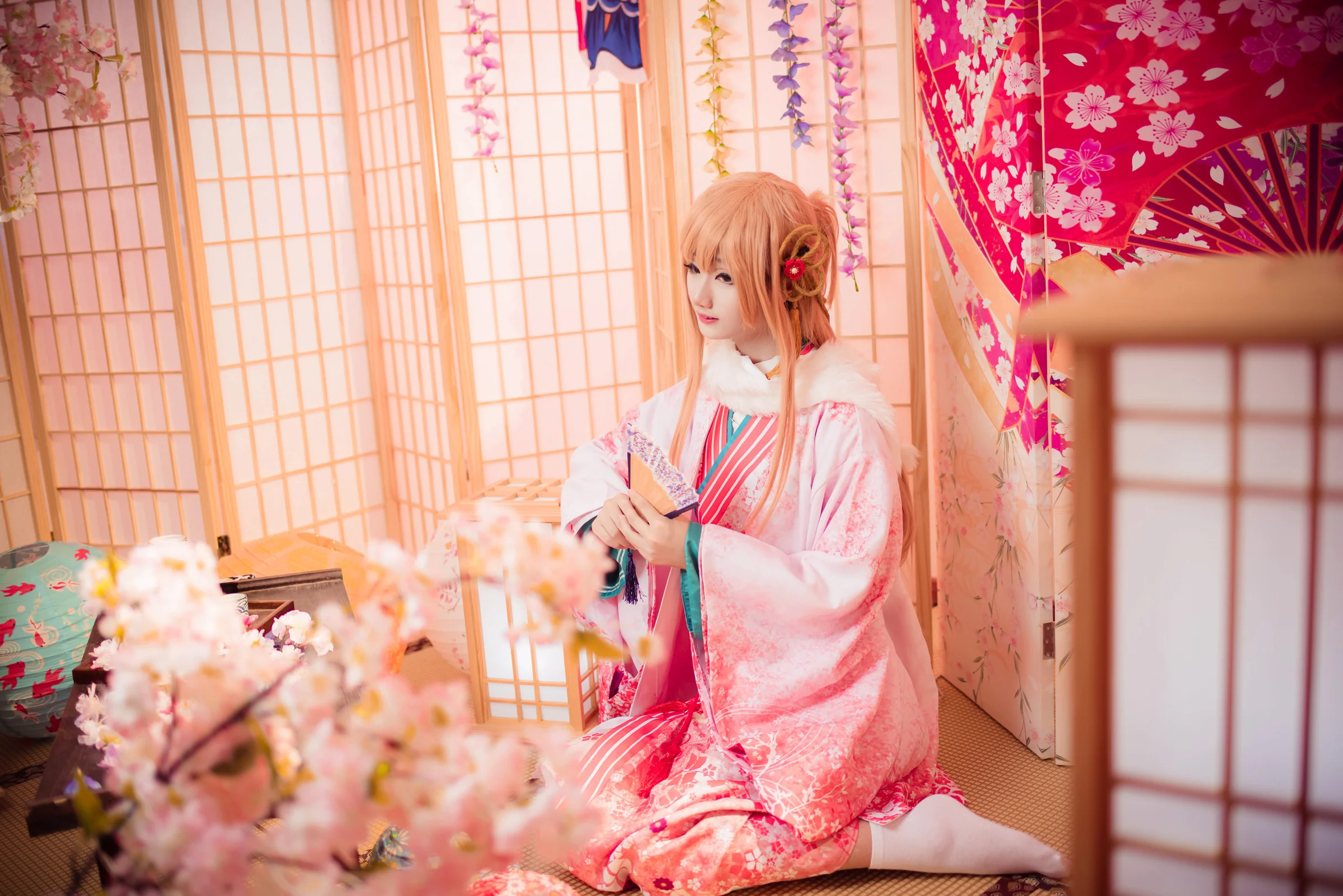 刀剑神域亚丝娜和服COS写真