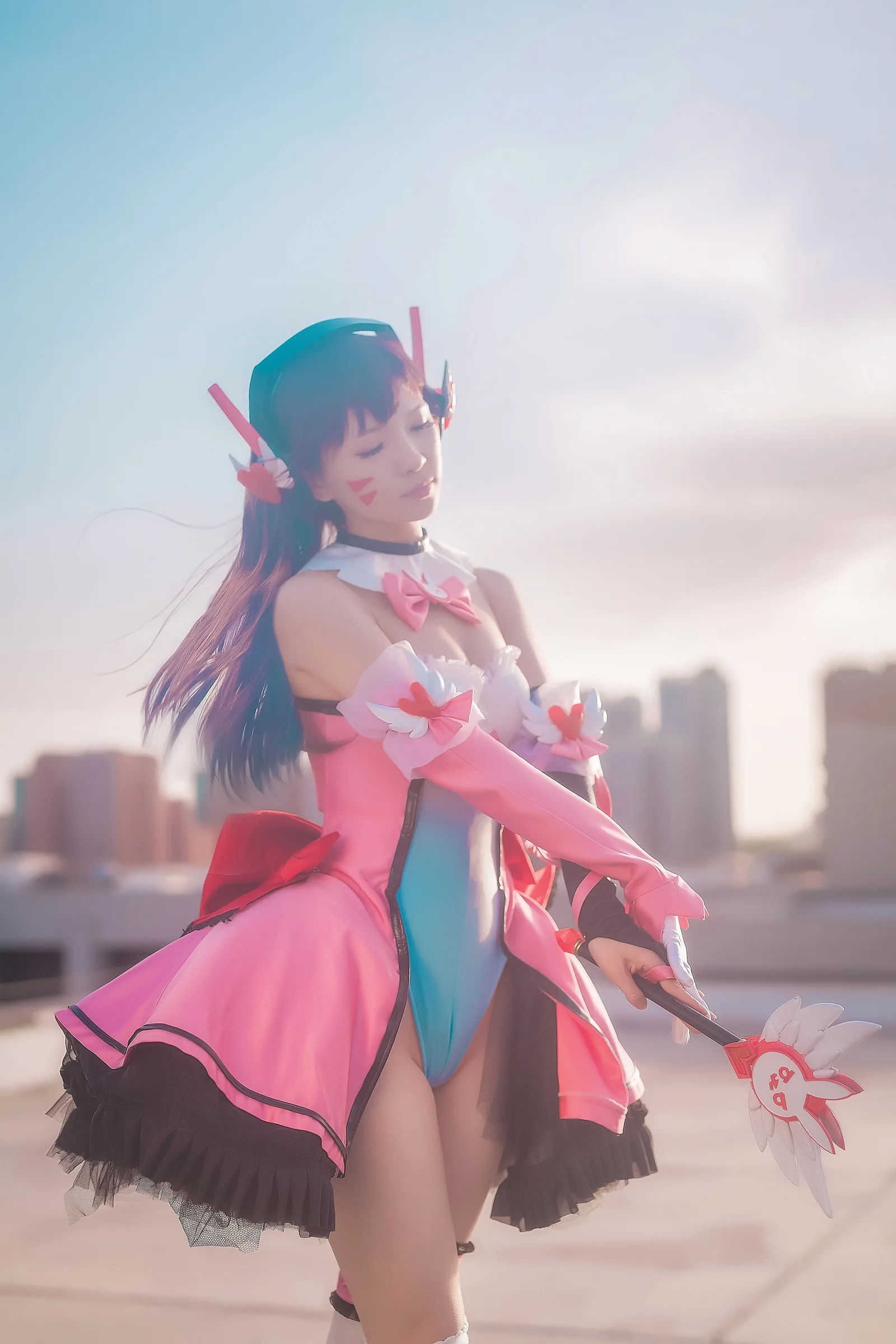 守望先锋 d.va 魔法少女COS写真