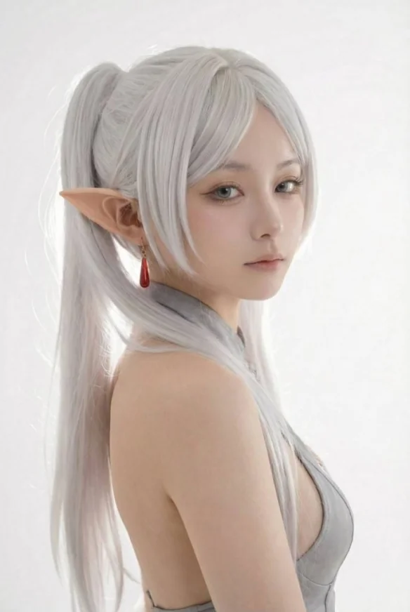 AI大神自制“芙莉莲”COS写真美图：黑丝美腿太涩了！
