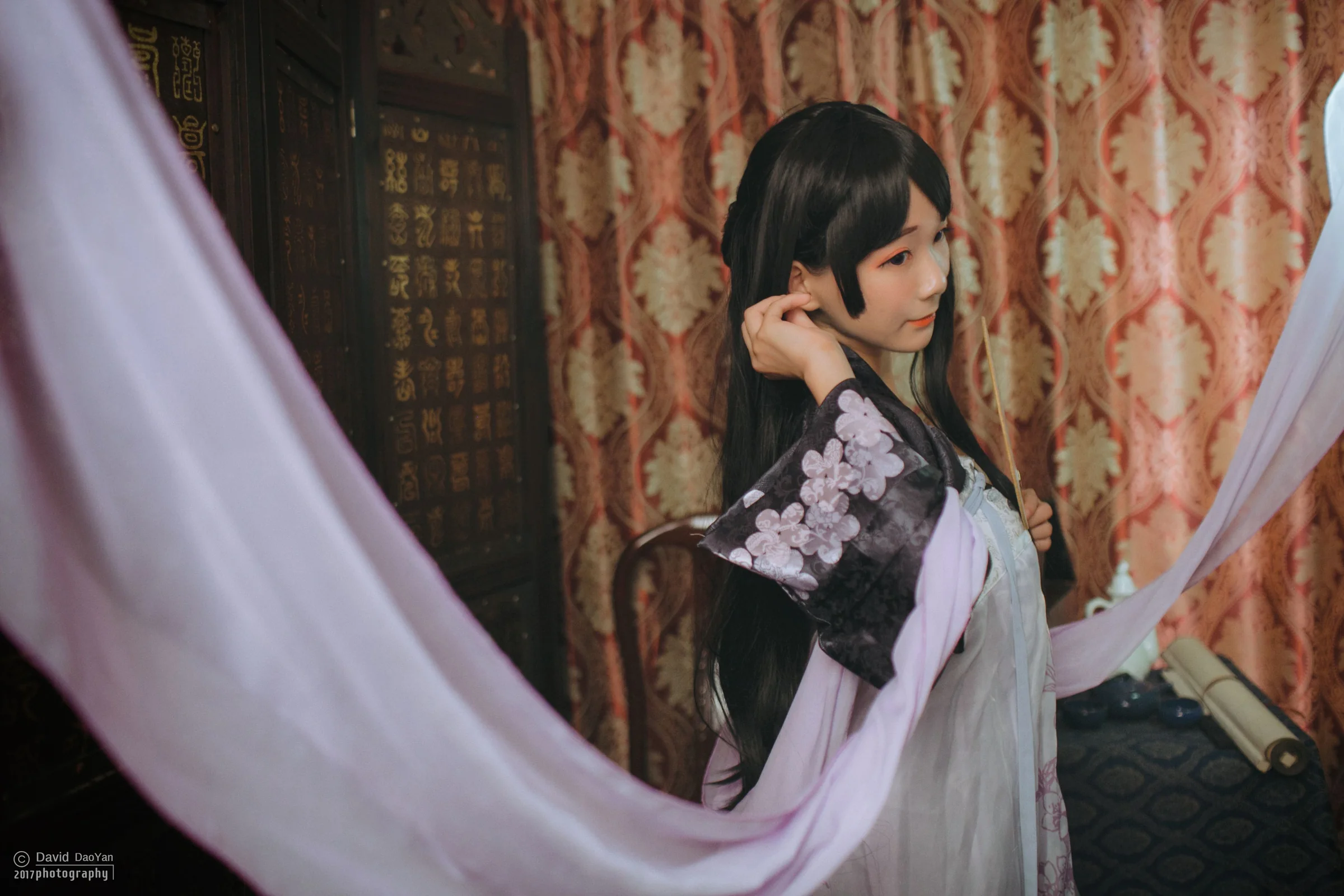 剑网三万花同人汉服襦裙COS写真