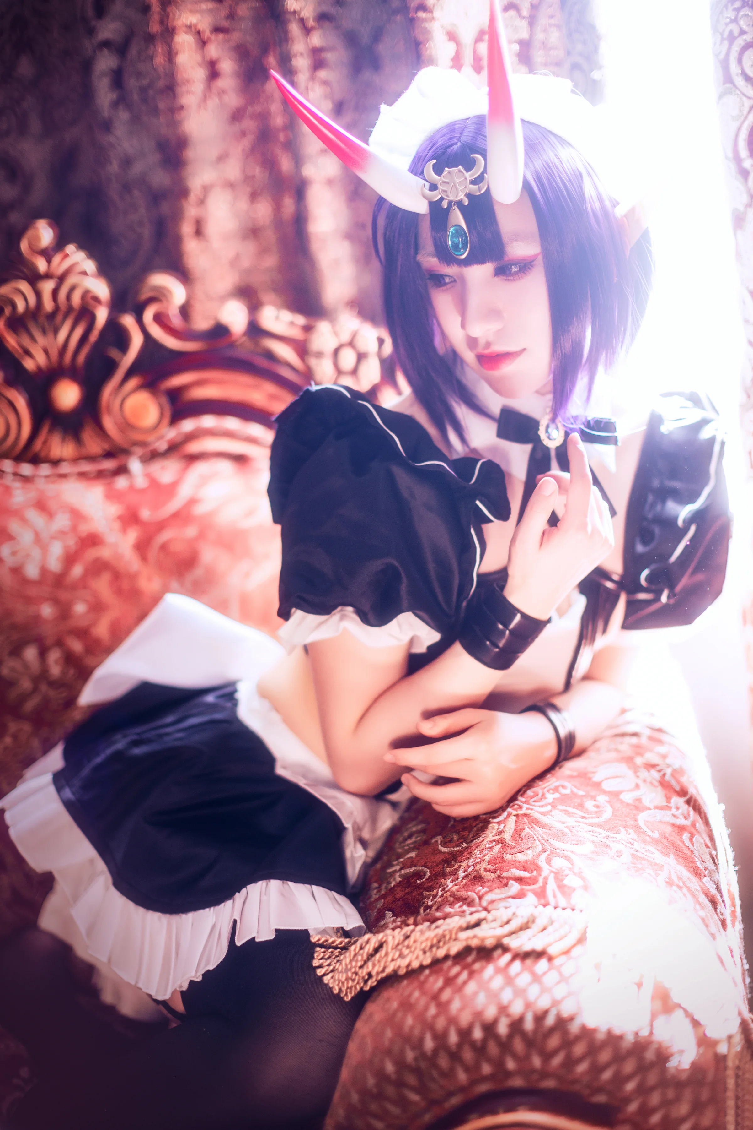 fate/grand order 酒吞童子女仆COS写真