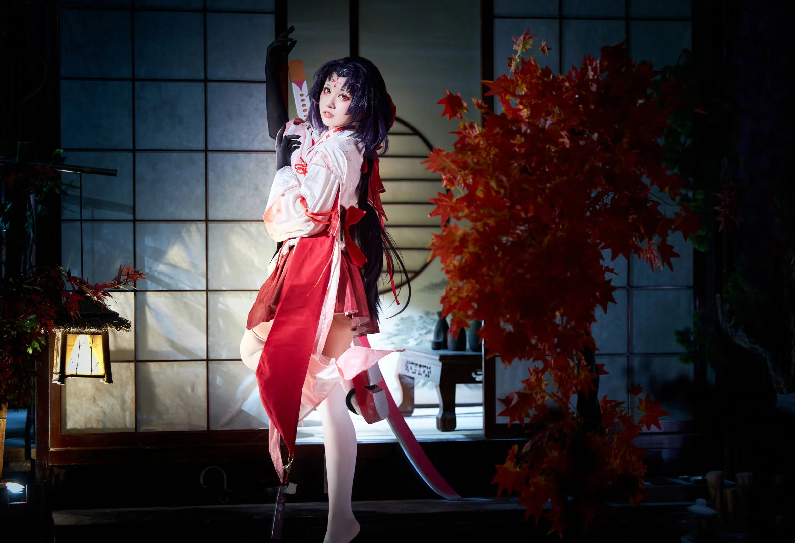 《阴阳师》妖刀姬COS写真