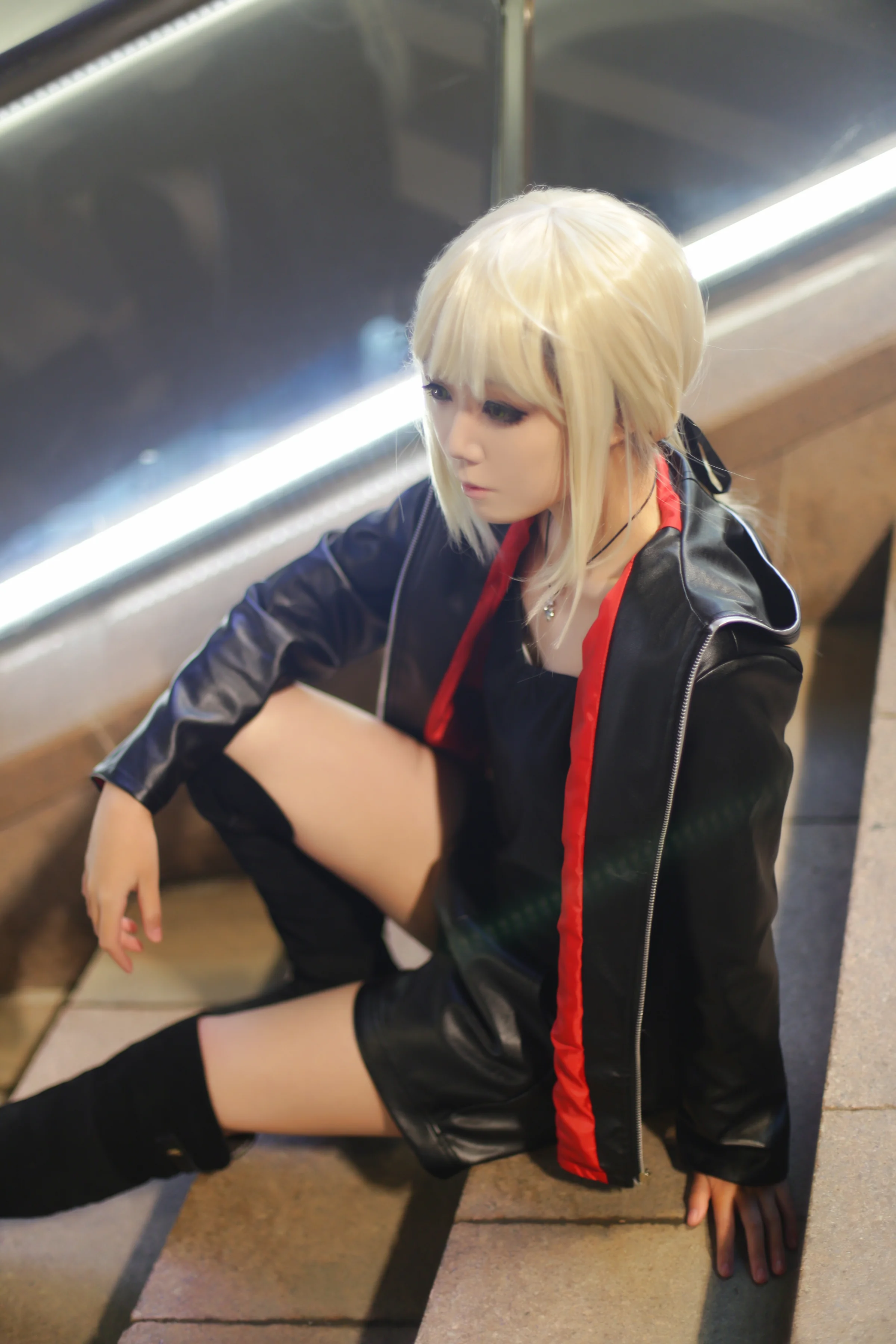 fgo 新宿黑saber COS写真