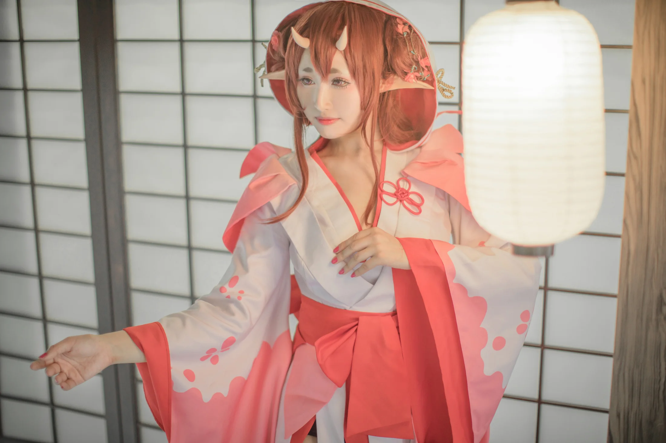 阴阳师手游 桃花妖COS写真