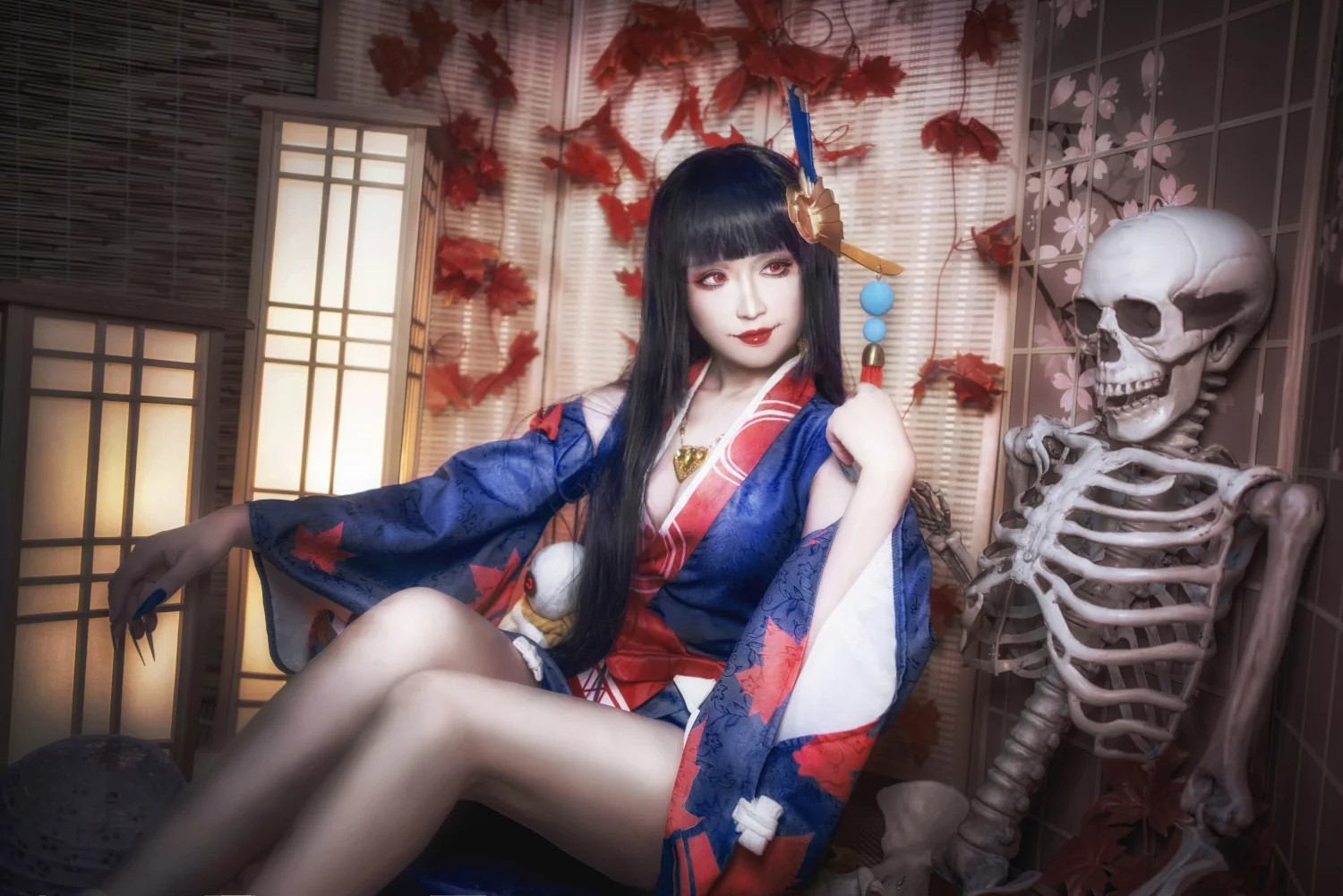 阴阳师 鬼女红叶未觉醒COS写真
