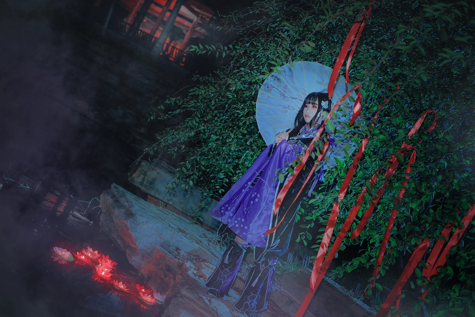 剑网三 破军花萝·夜COS写真