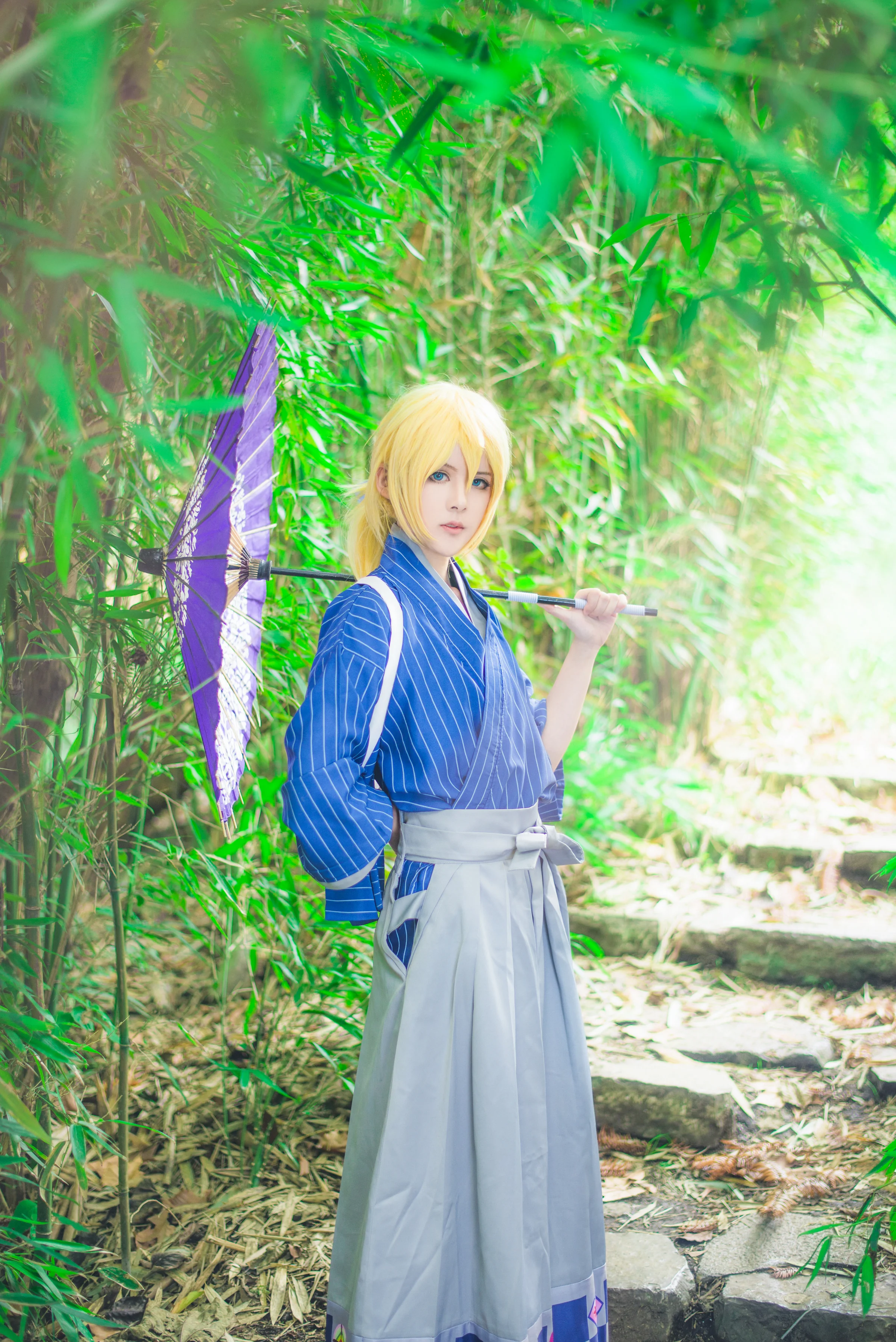 VOCALOID镜音连花色衣手办COS写真