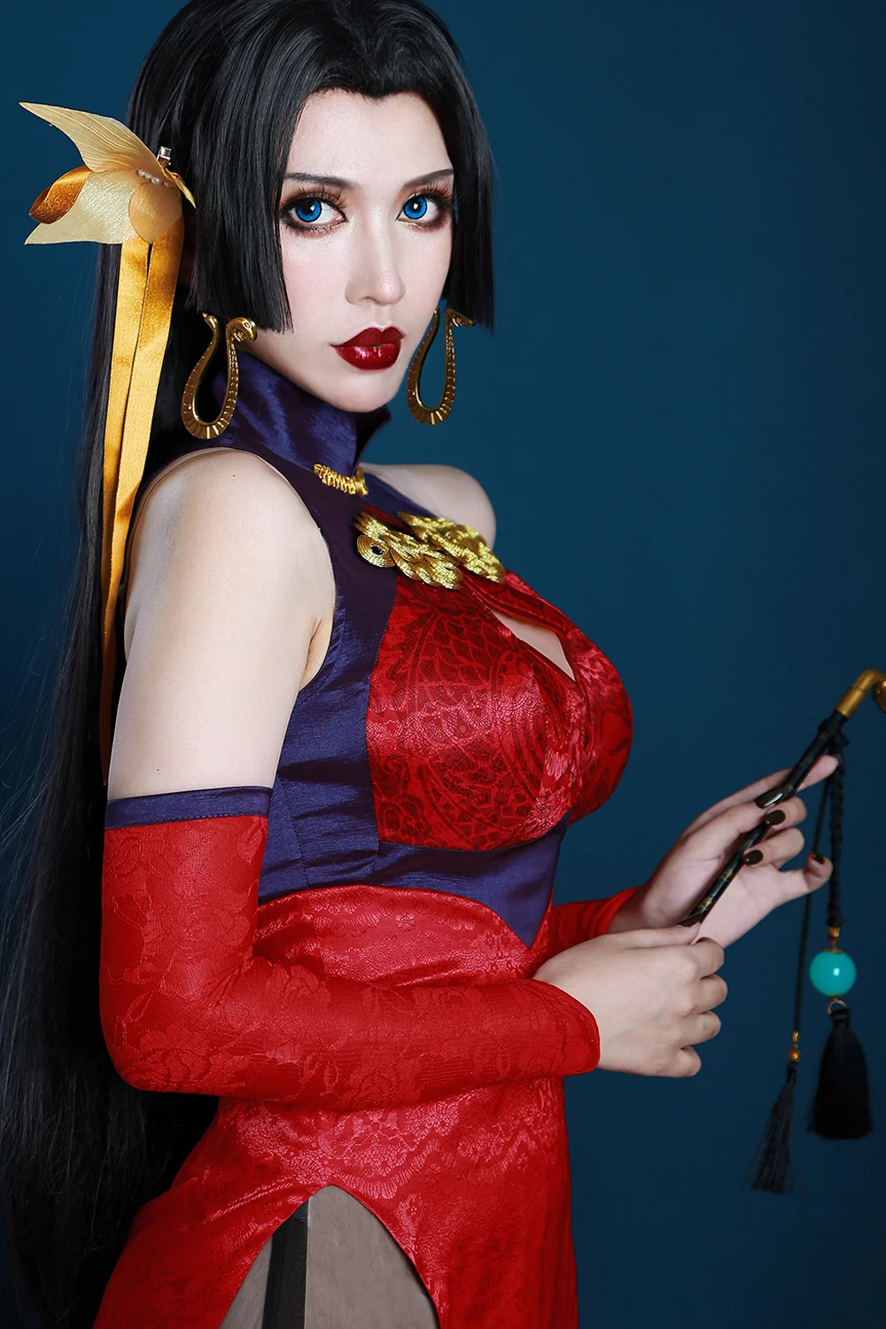 《海贼王》 波雅汉库克同人旗袍COS写真