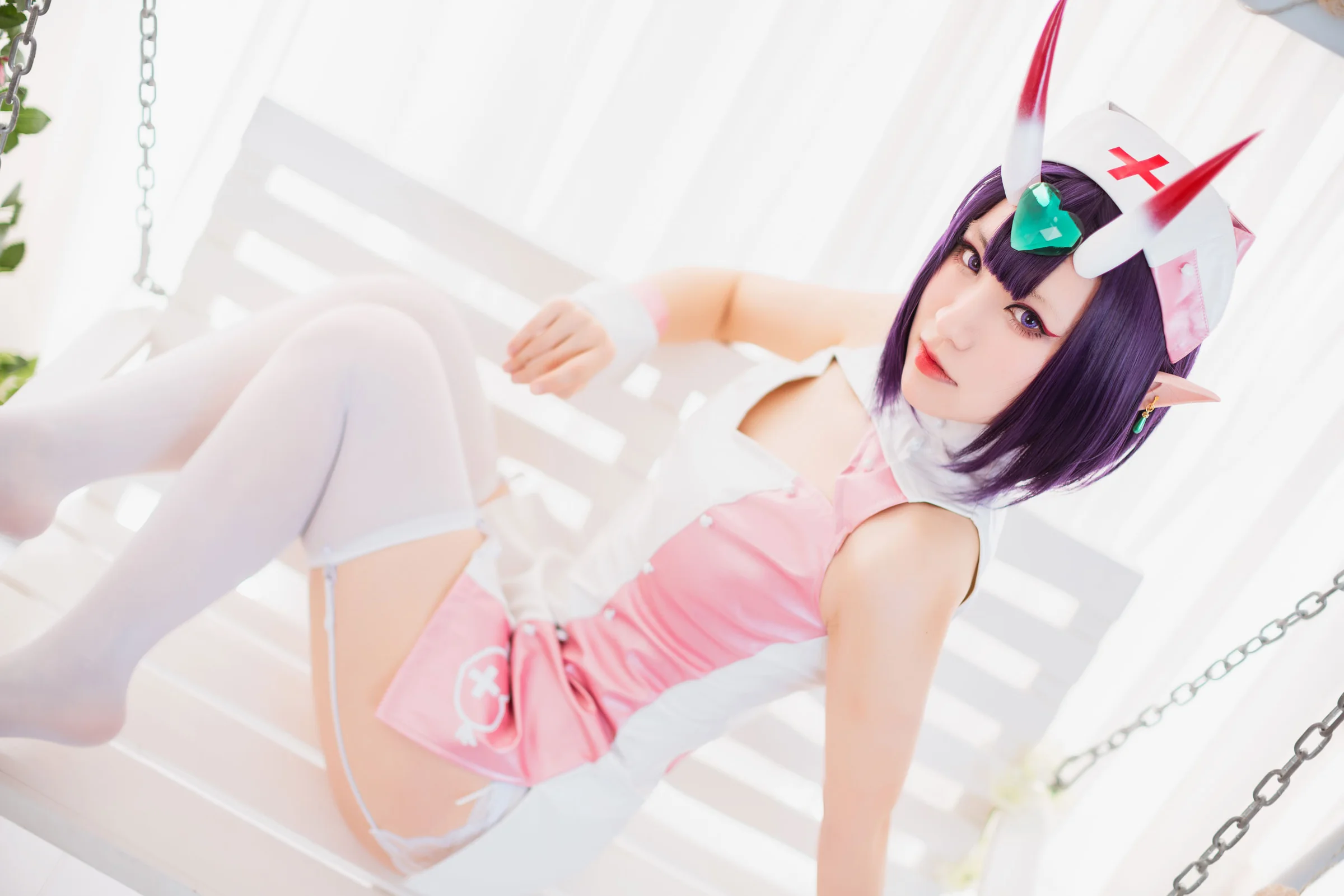 fgo 酒吞童子护士装COS写真