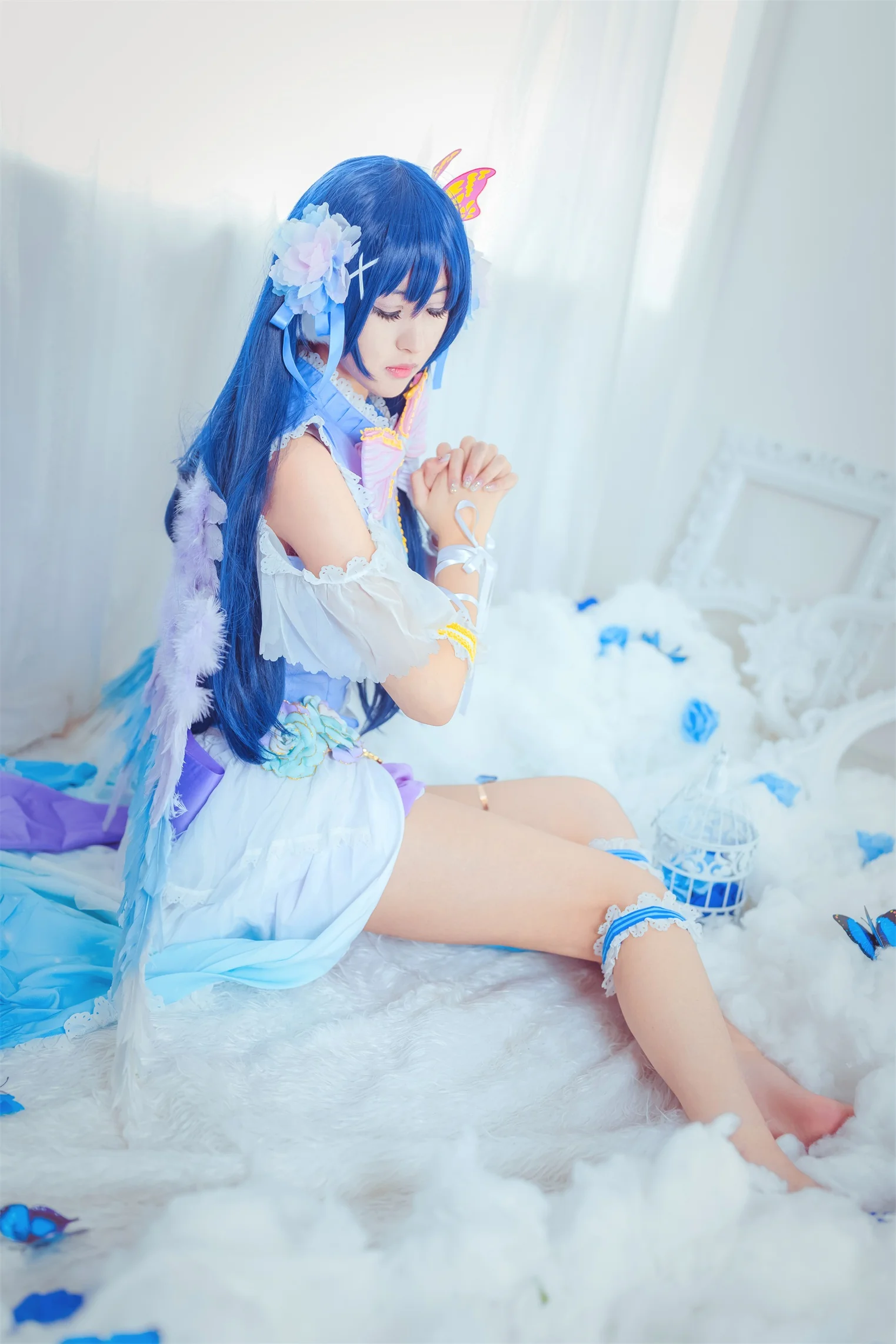 lovelive白色情人节 园田海未COS写真