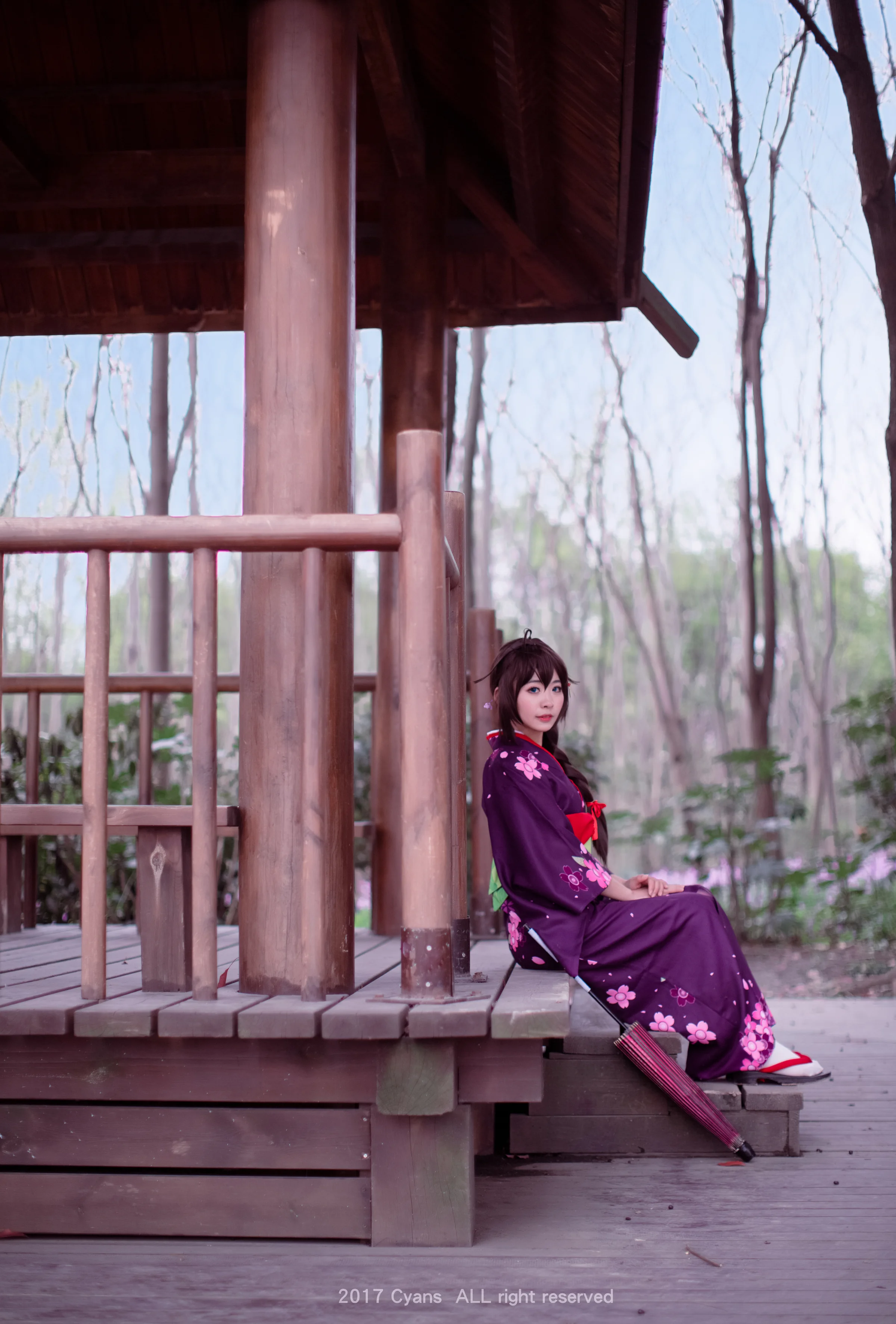 舰娘时雨和服COS写真