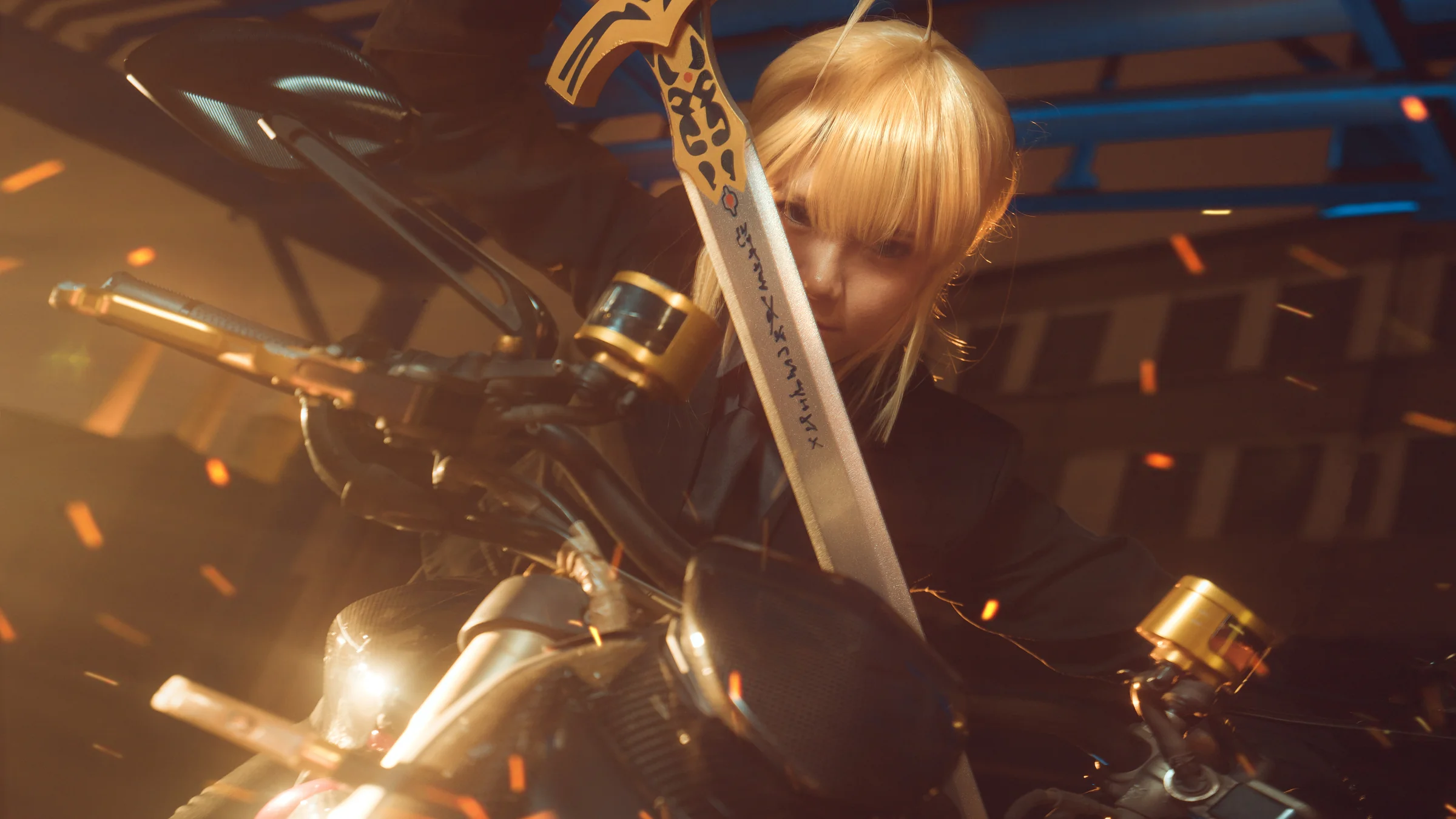 Fate/Zero——黑西装saber COS写真