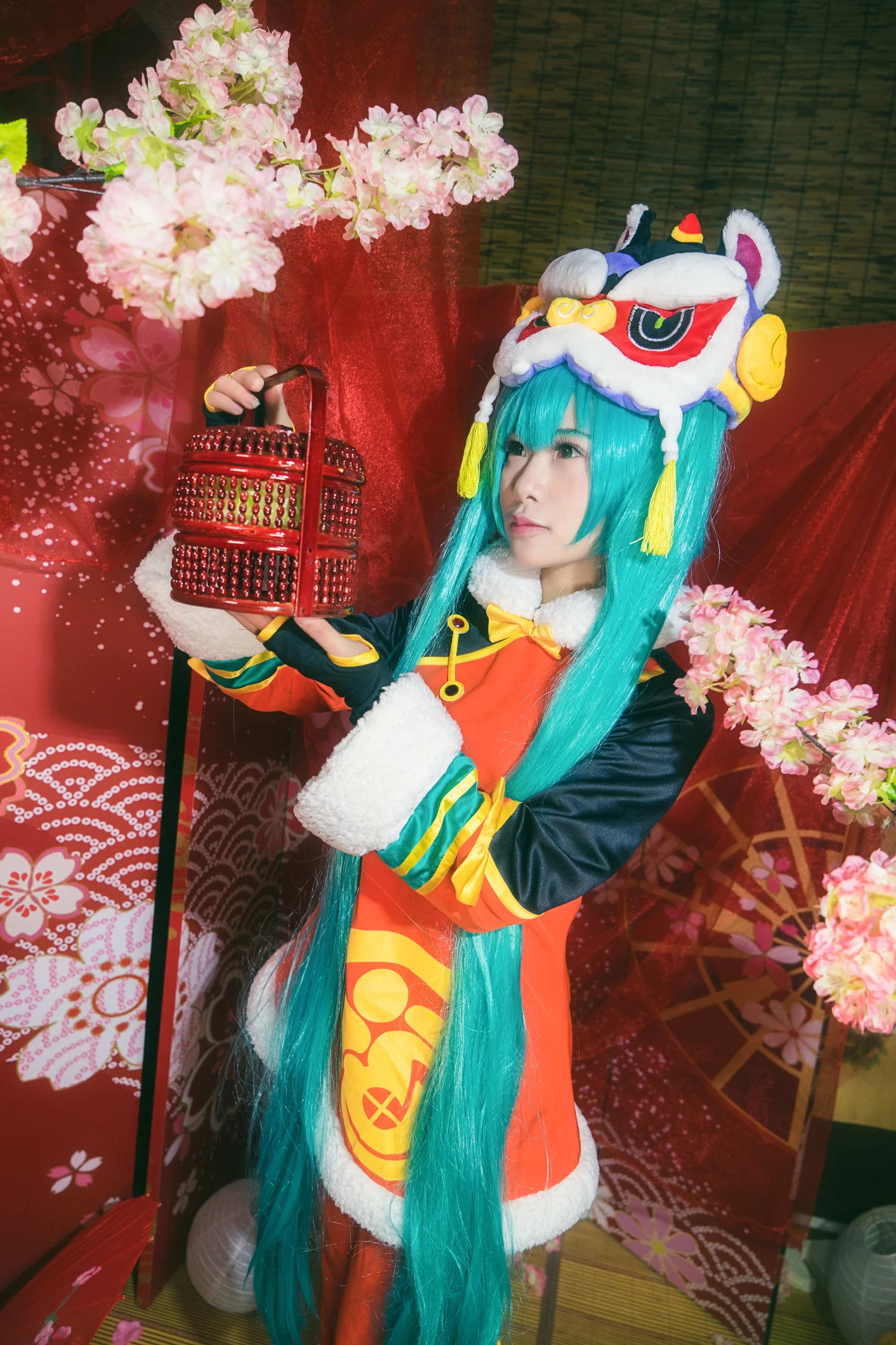 V家初音未来狮子舞COS写真